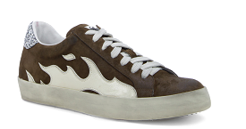 Brown suede silver sparkle Gamin sneaker