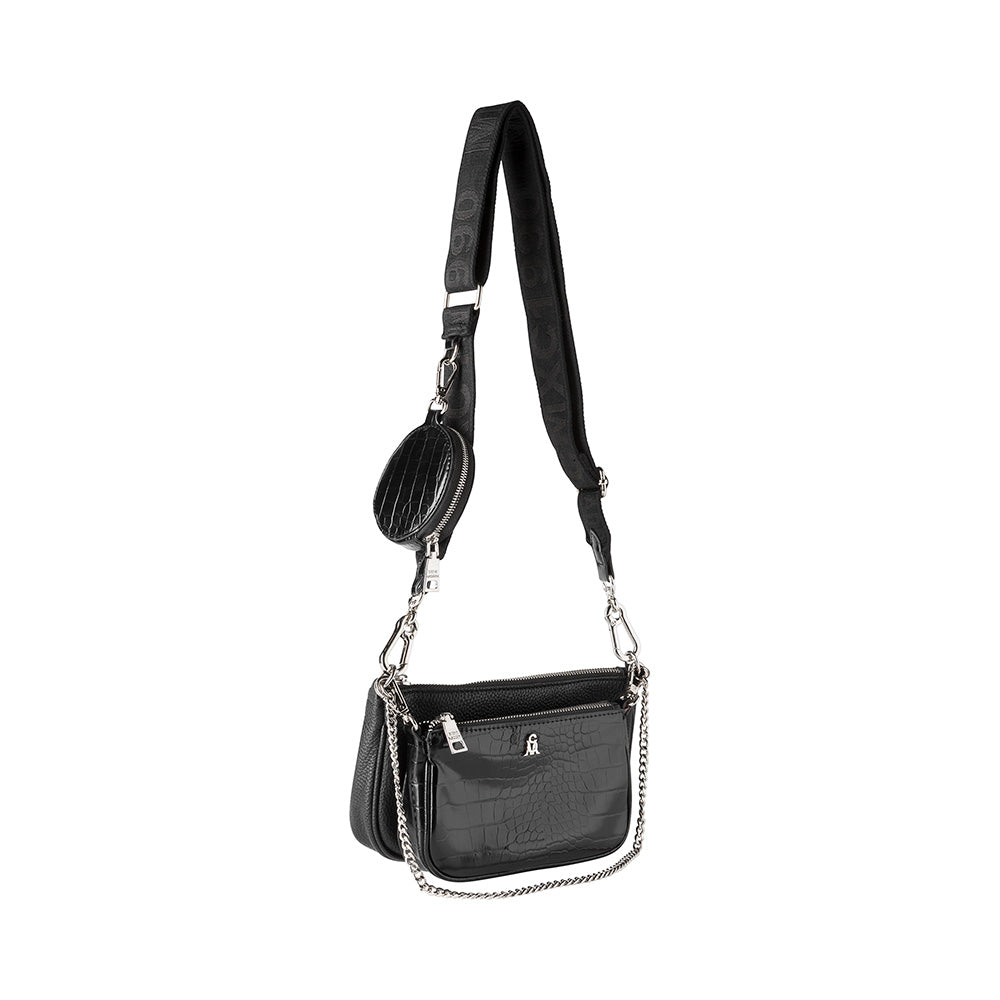 Burgent Crossbody bag, black multi color, affordable price