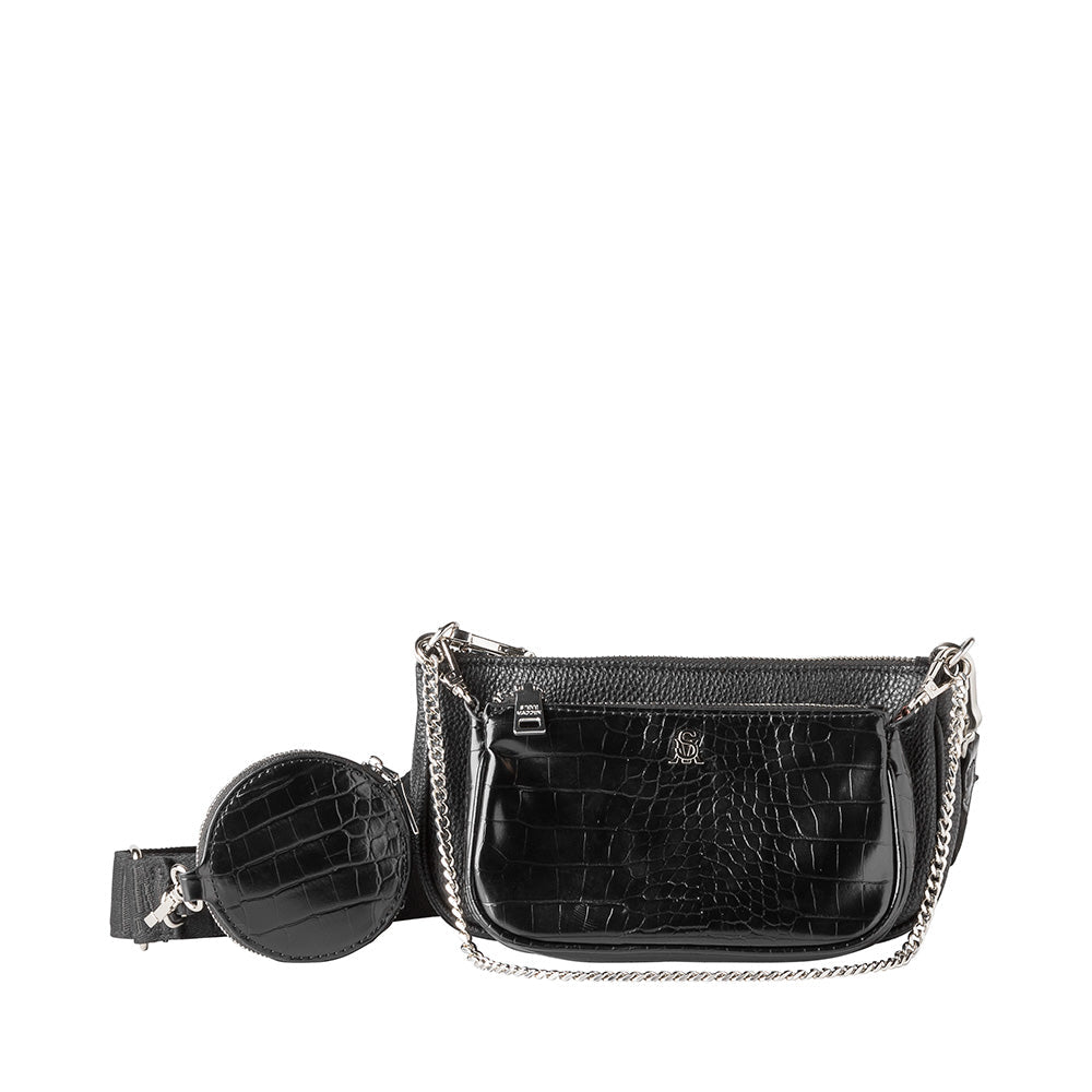 Burgent Crossbody bag, black multi color, affordable price