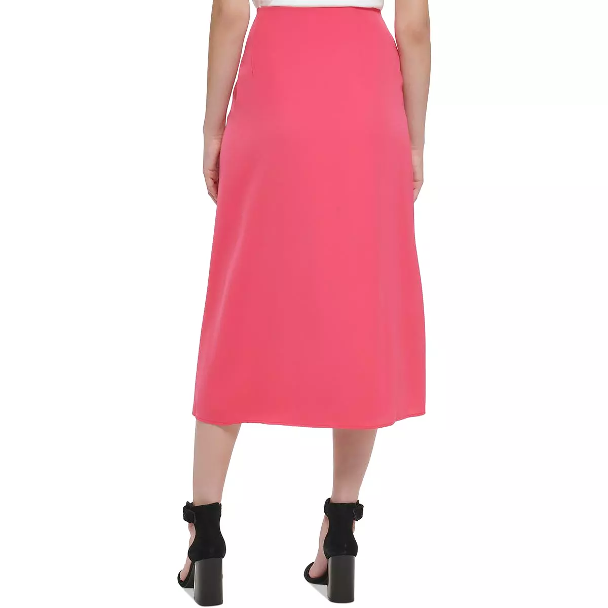 Calvin Klein high rise twist waist midi skirt for women.