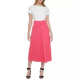 Calvin Klein high rise twist waist midi skirt for women.