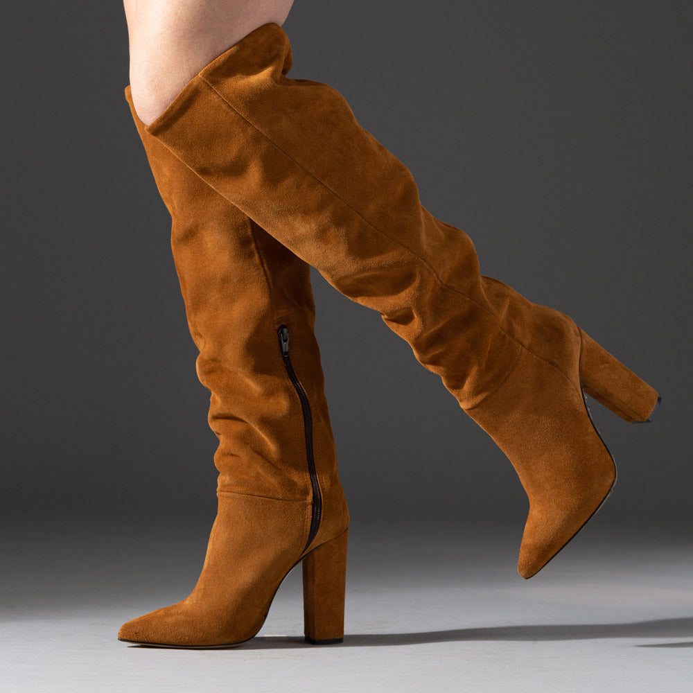 Caramel Heeled Boot - Product Listing