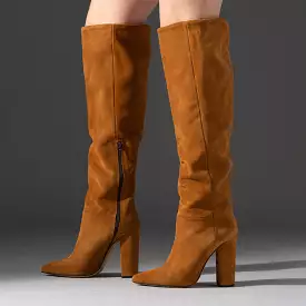 Caramel Heeled Boot - Product Listing