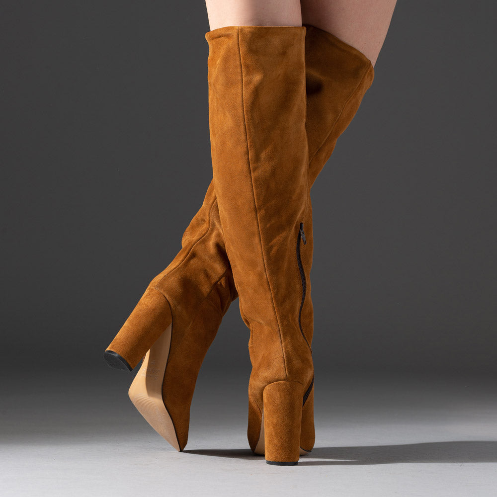 Caramel Heeled Boot - Product Listing