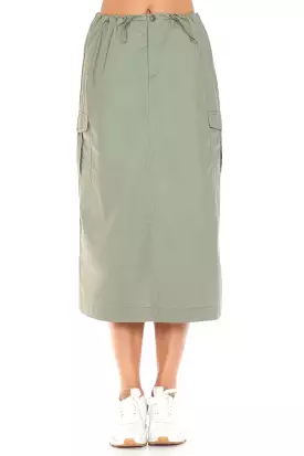 Cargo Skirt With Drawstring Midi Skirt - Result: Versatile Drawstring Cargo Skirt, Perfect for All Occasions