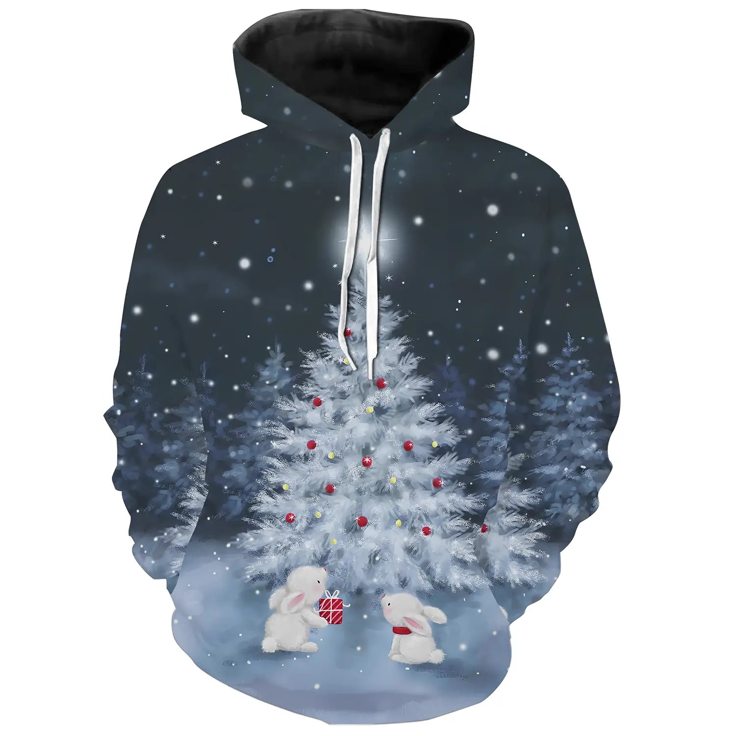 Christmas Tree Print Sweatshirt, Casual Long Sleeve Round Neck Sweatshirt - CT04112332