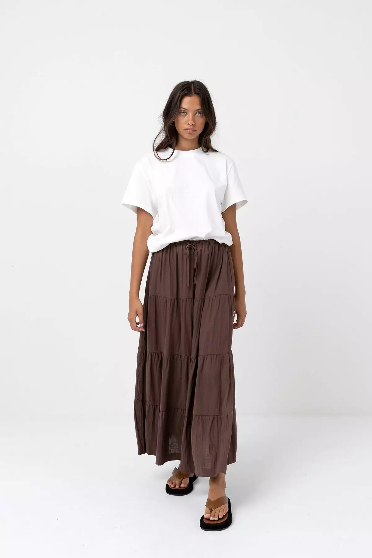 Classic Maxi Skirt with Tiered Design