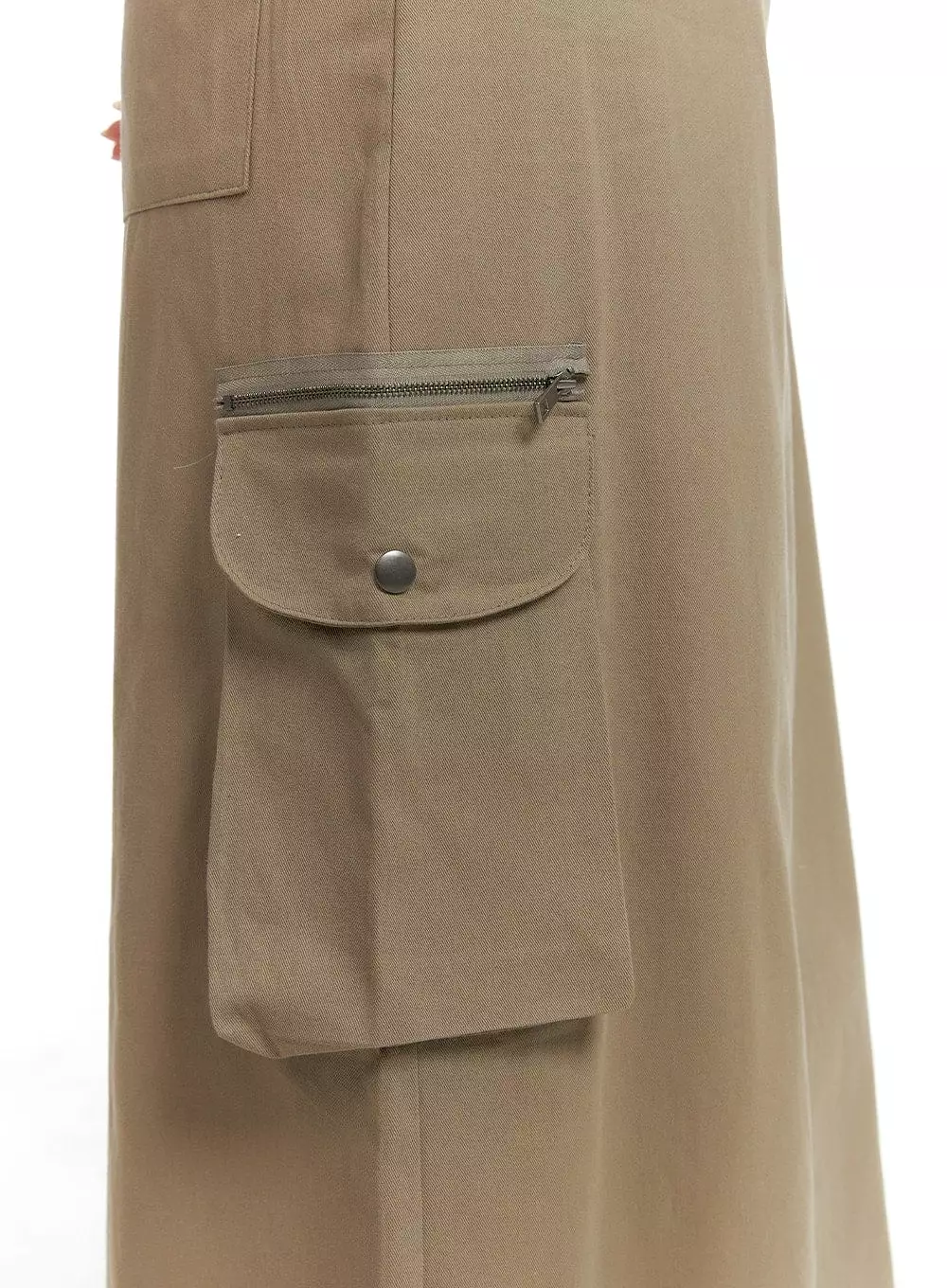 CM422 Cargo Maxi Skirt - Two Button Design