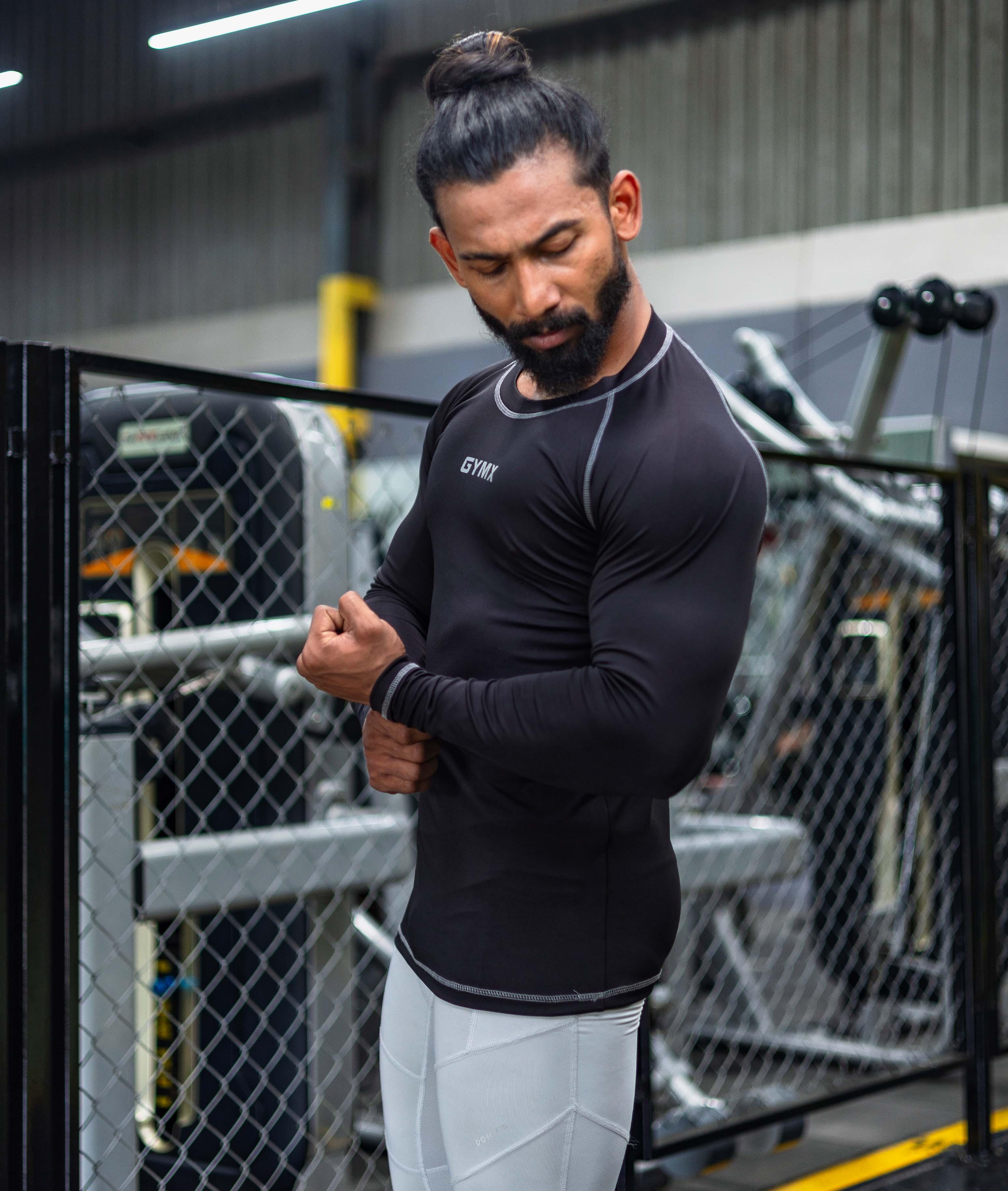 Compression GymX Black Full Sleeve Tee