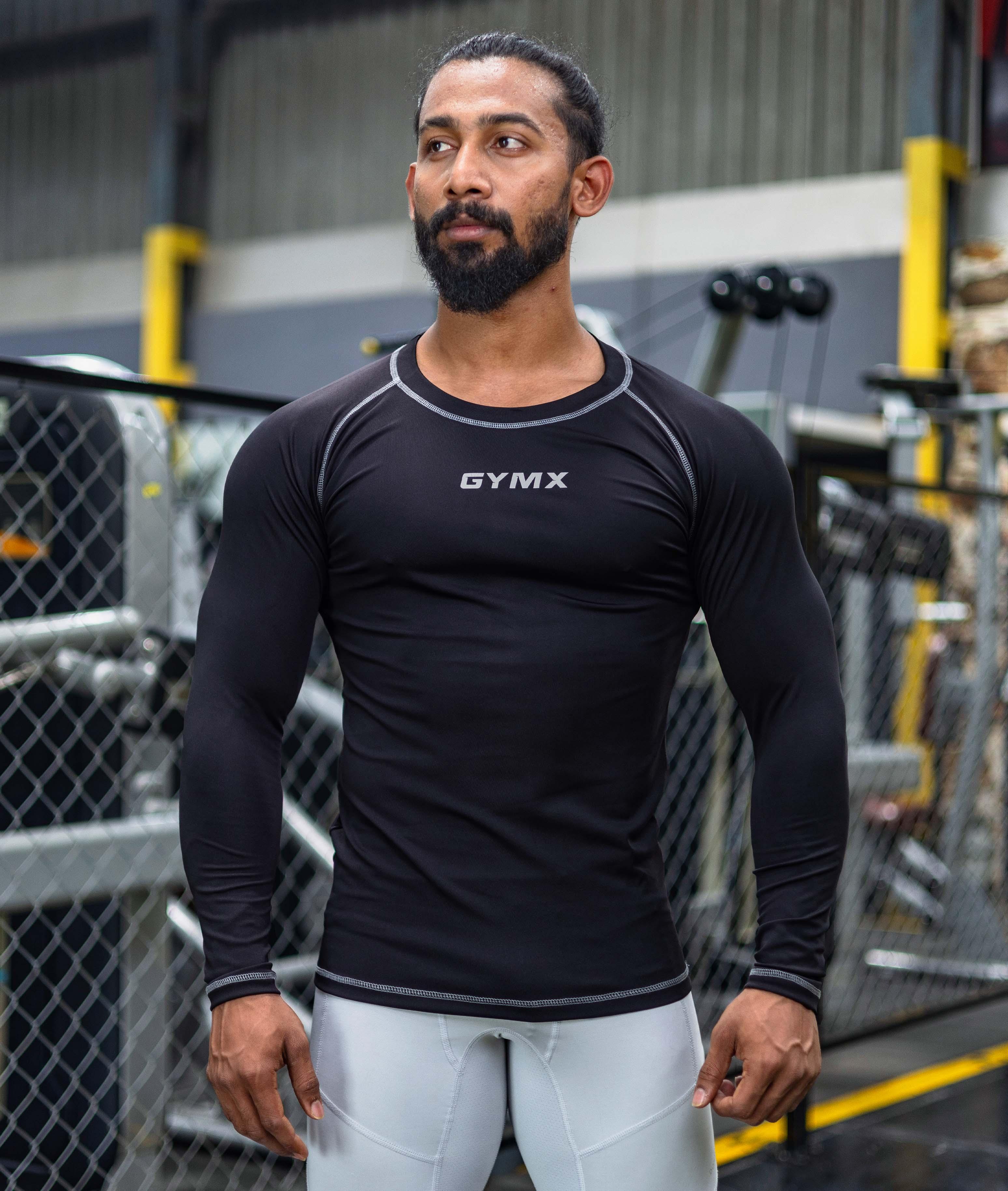 Compression GymX Black Full Sleeve Tee