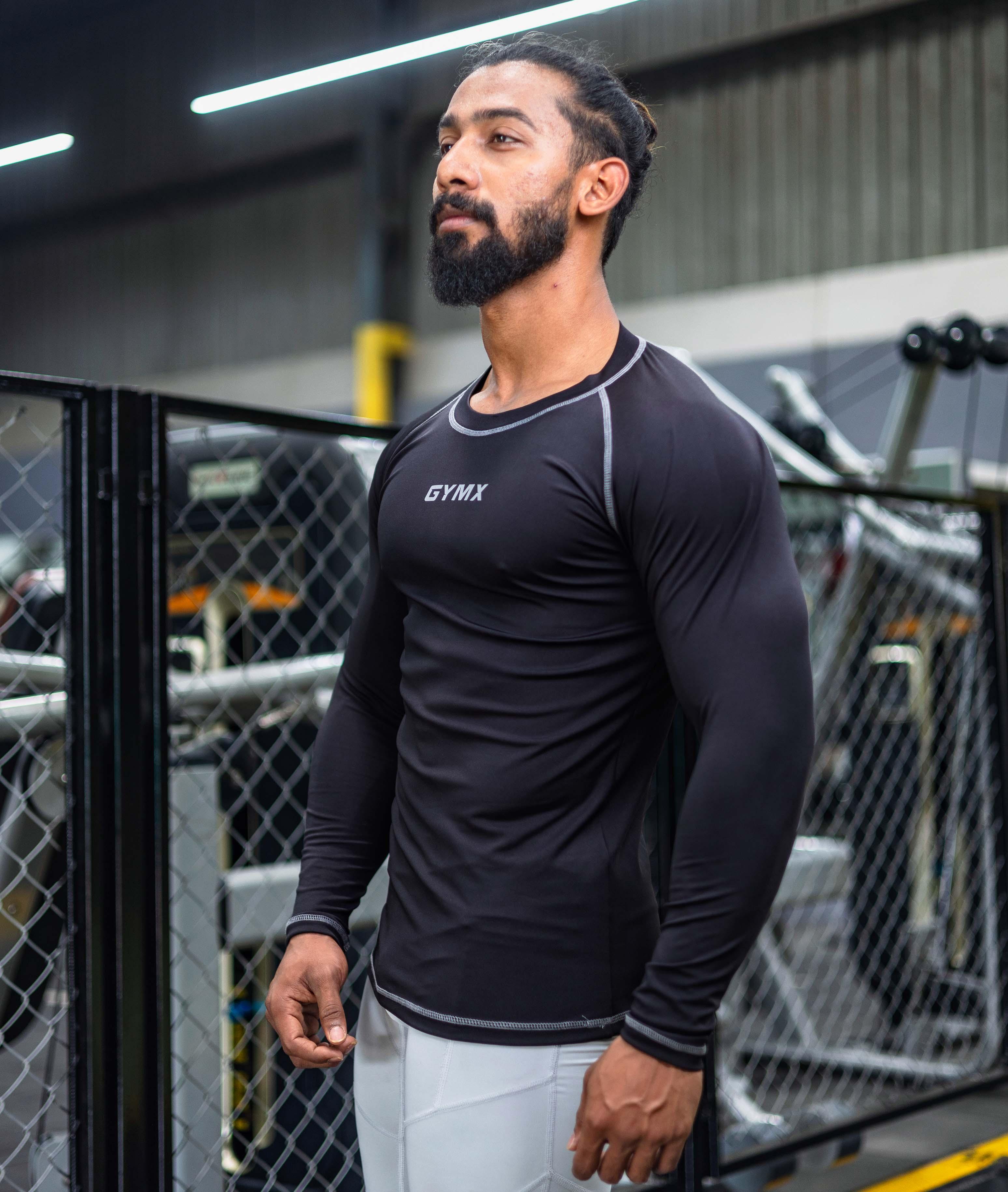 Compression GymX Black Full Sleeve Tee