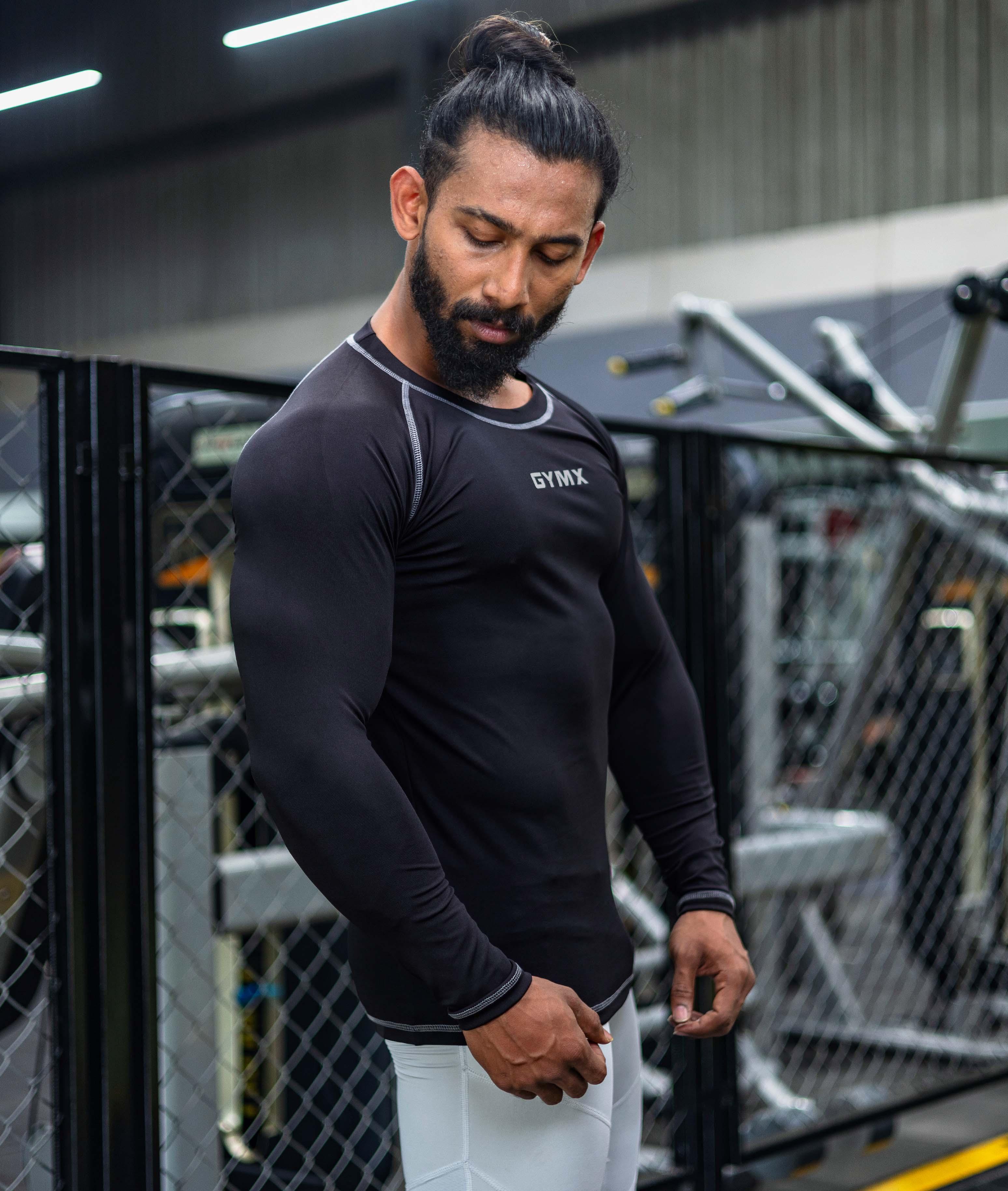 Compression GymX Black Full Sleeve Tee