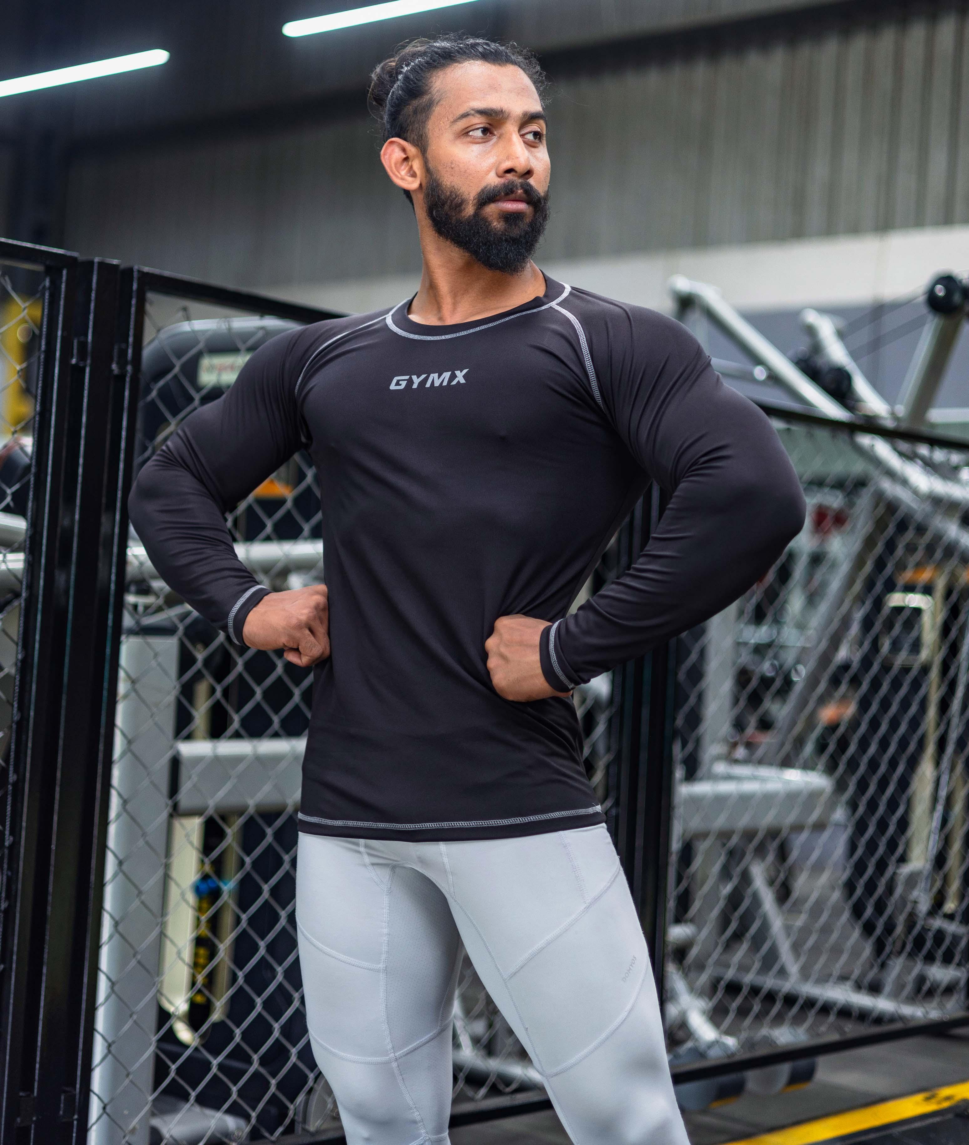 Compression GymX Black Full Sleeve Tee