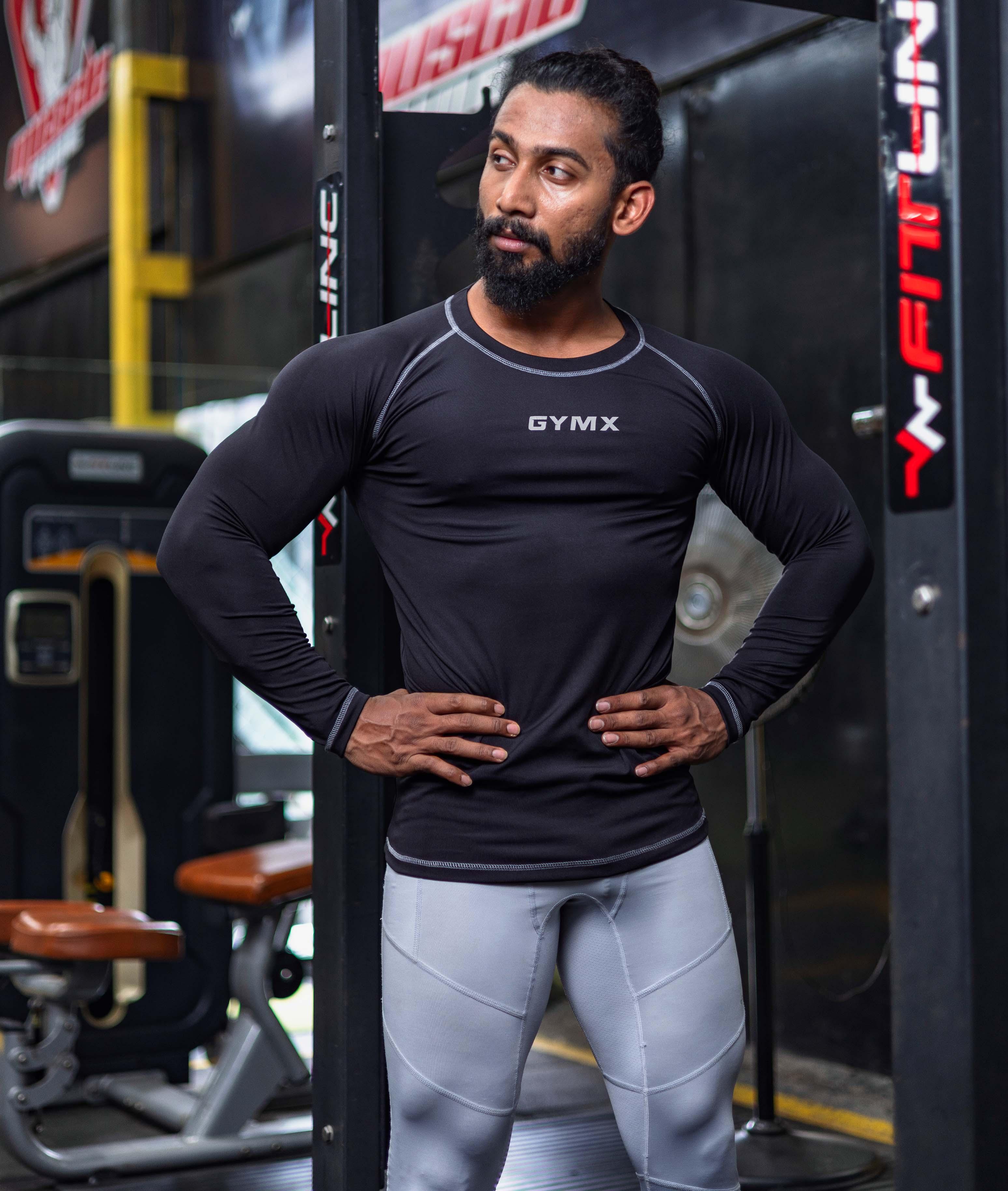 Compression GymX Black Full Sleeve Tee