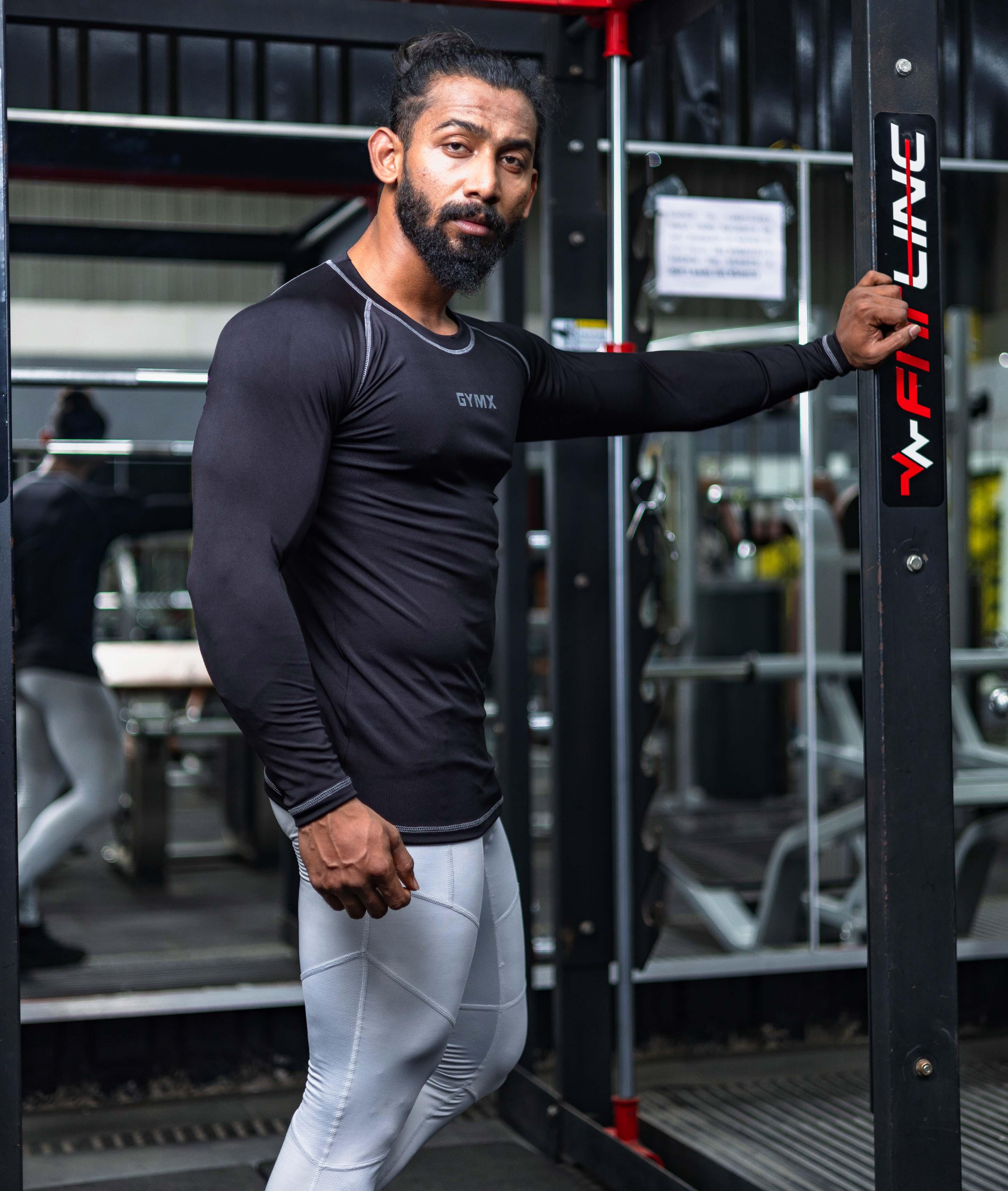 Compression GymX Black Full Sleeve Tee