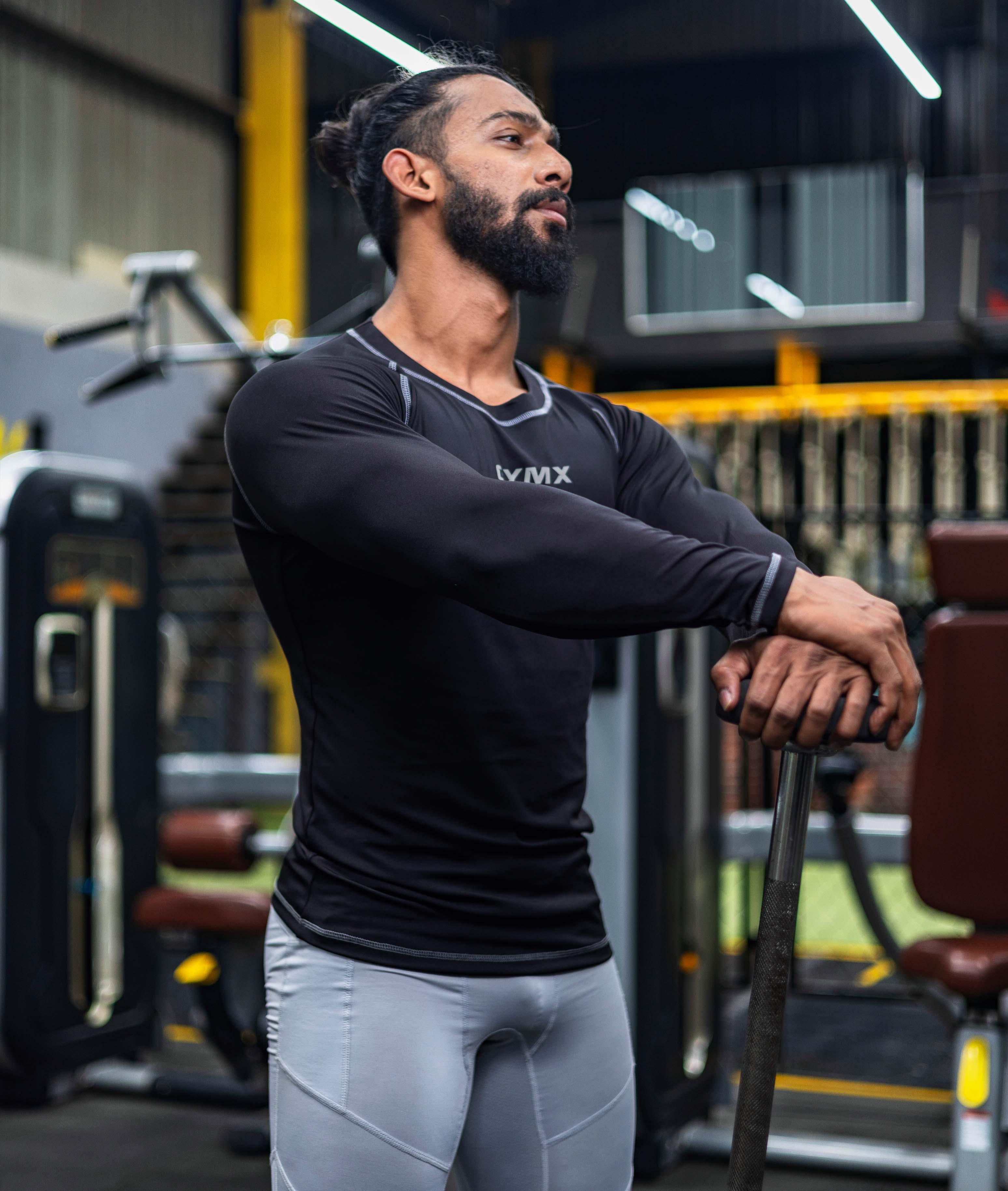 Compression GymX Black Full Sleeve Tee