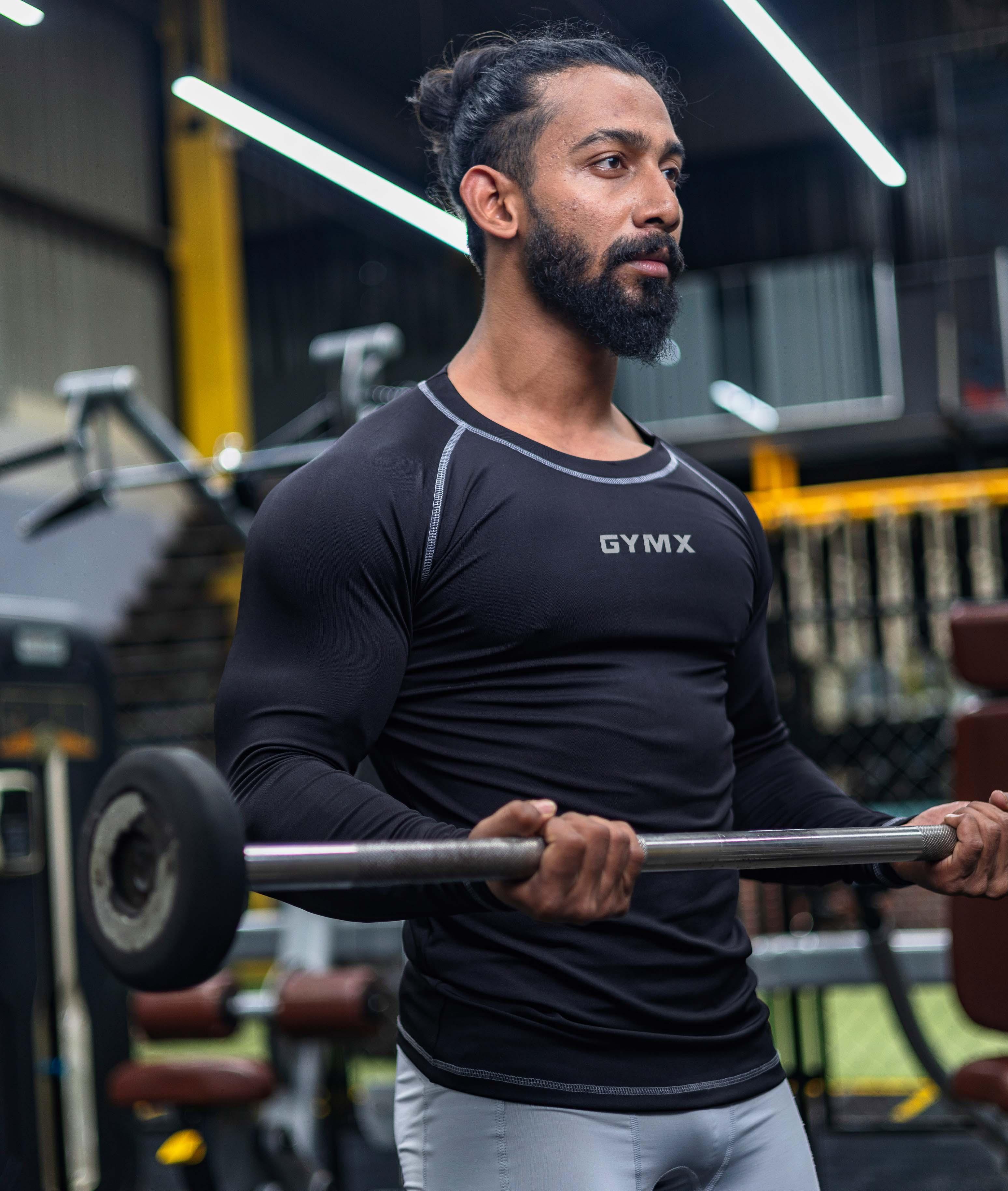 Compression GymX Black Full Sleeve Tee