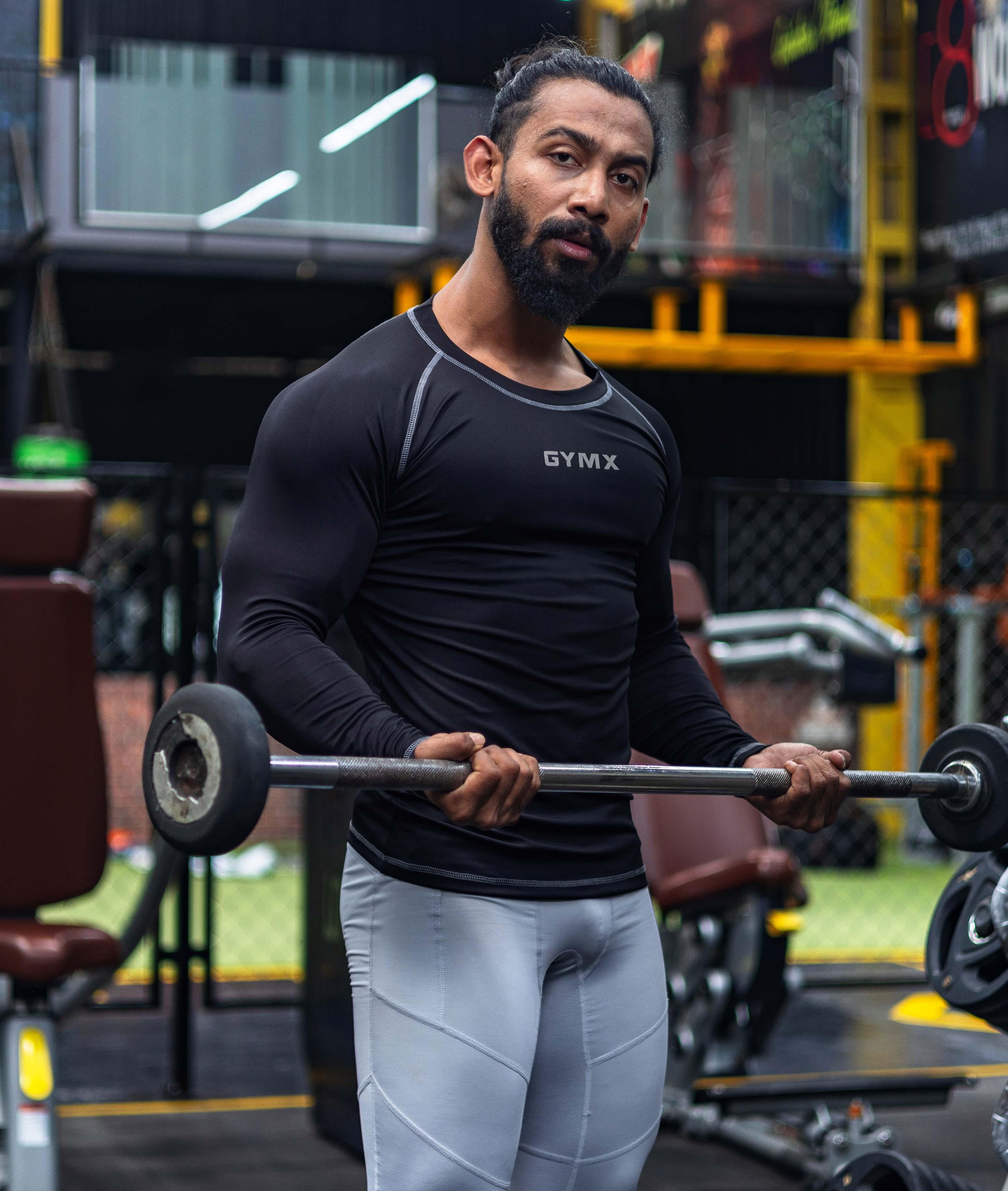 Compression GymX Black Full Sleeve Tee