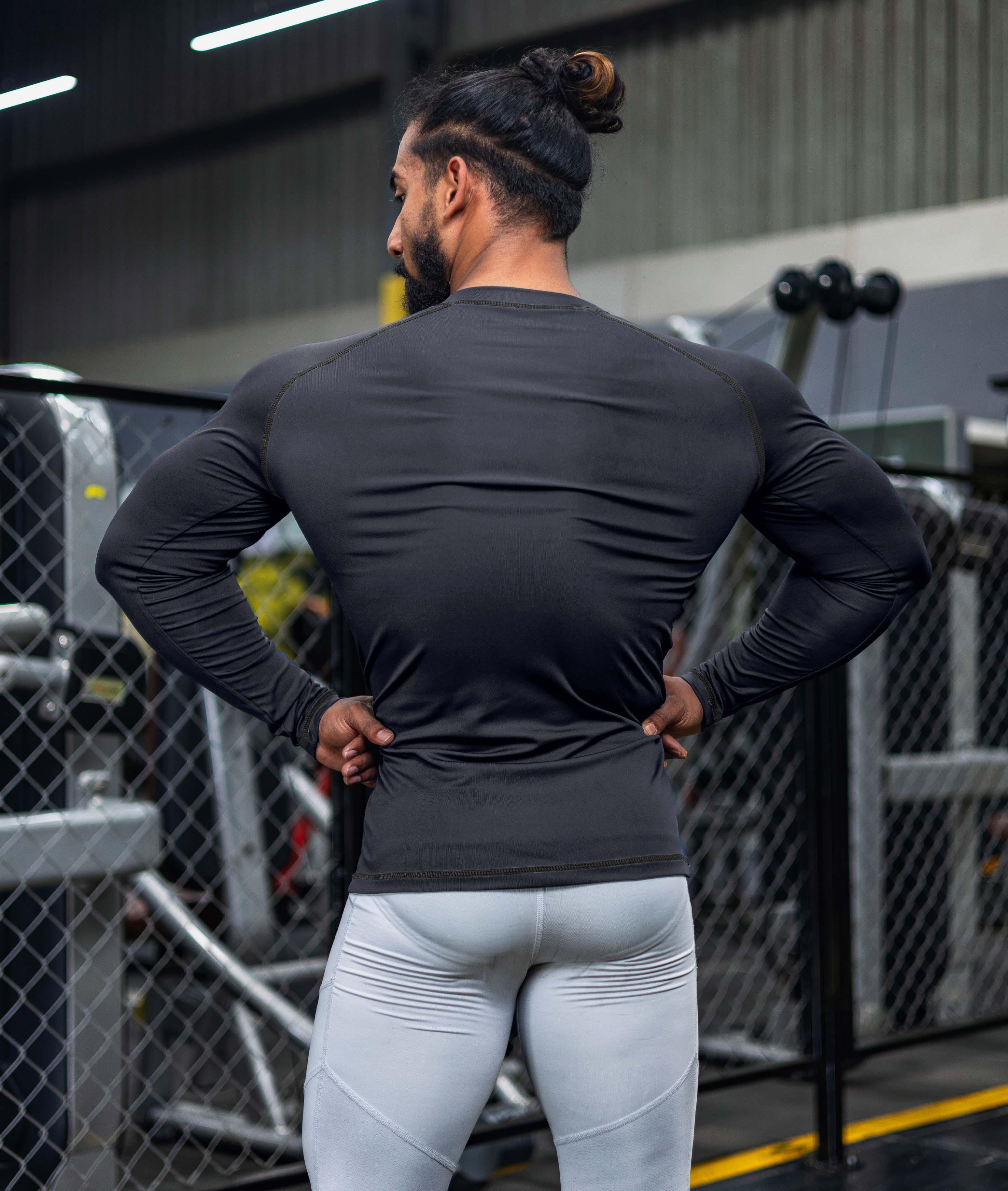 Compression GymX Carbon Grey Full Sleeve Tee.