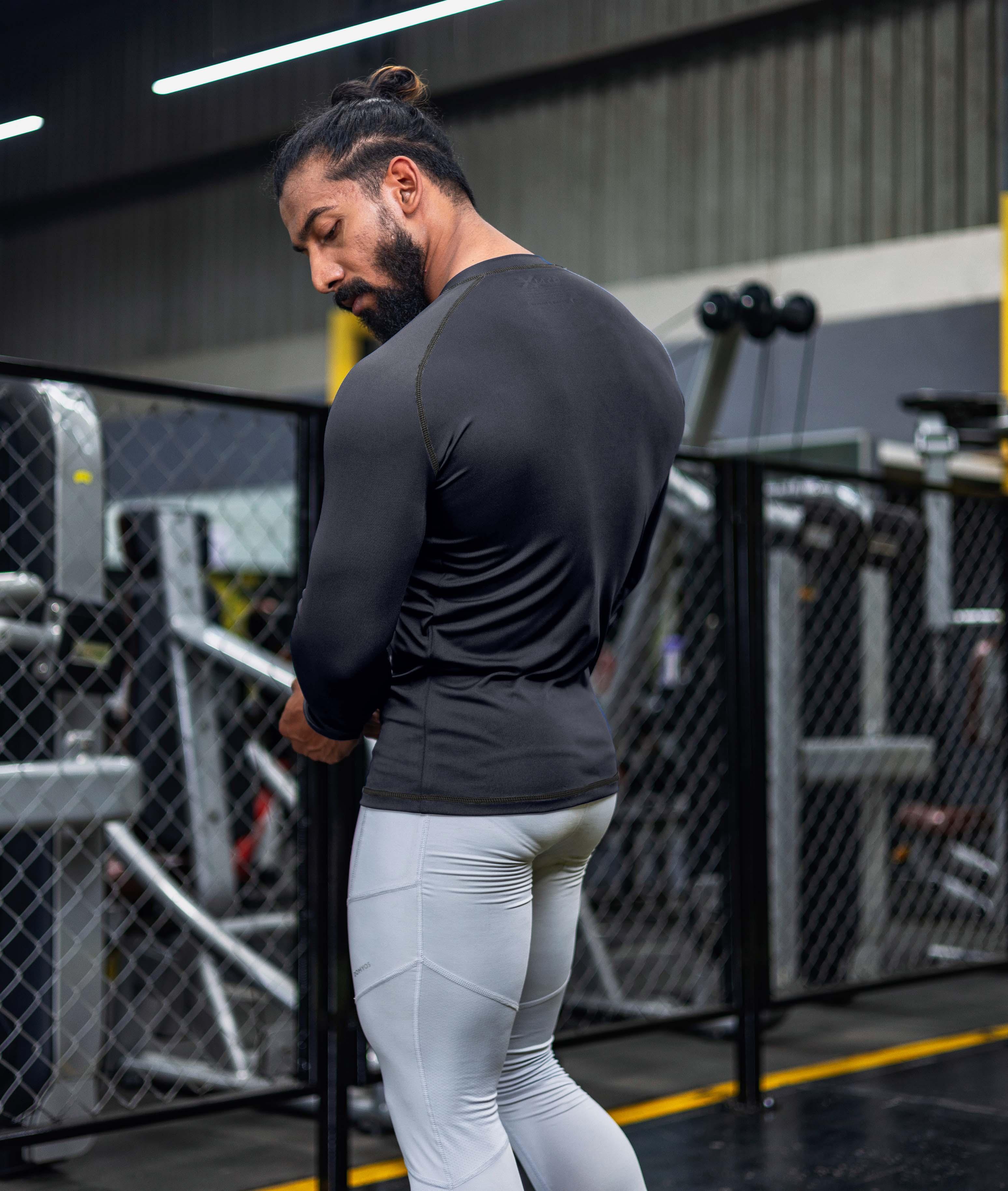 Compression GymX Carbon Grey Full Sleeve Tee.