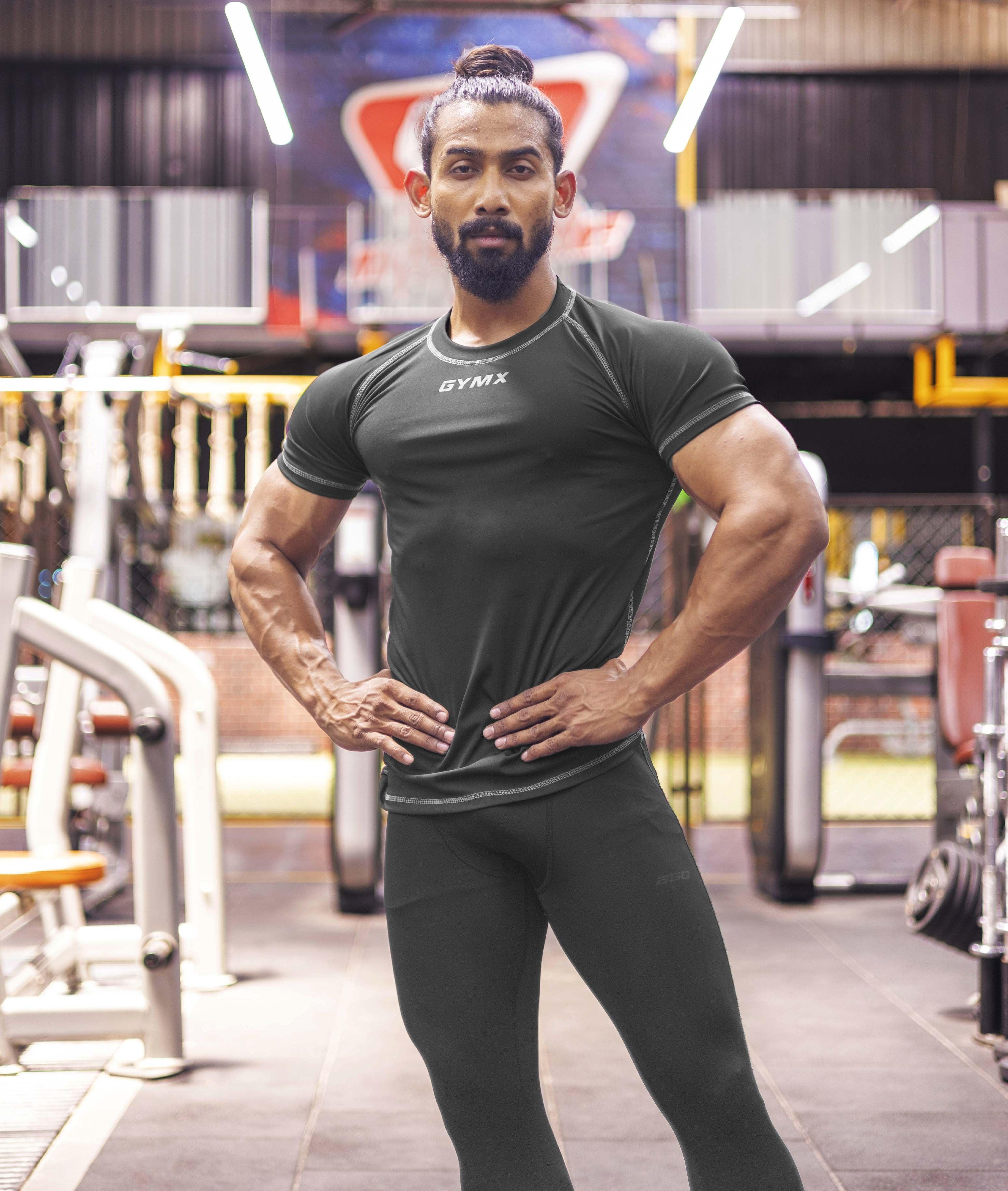 Compression GymX Tee: All Black