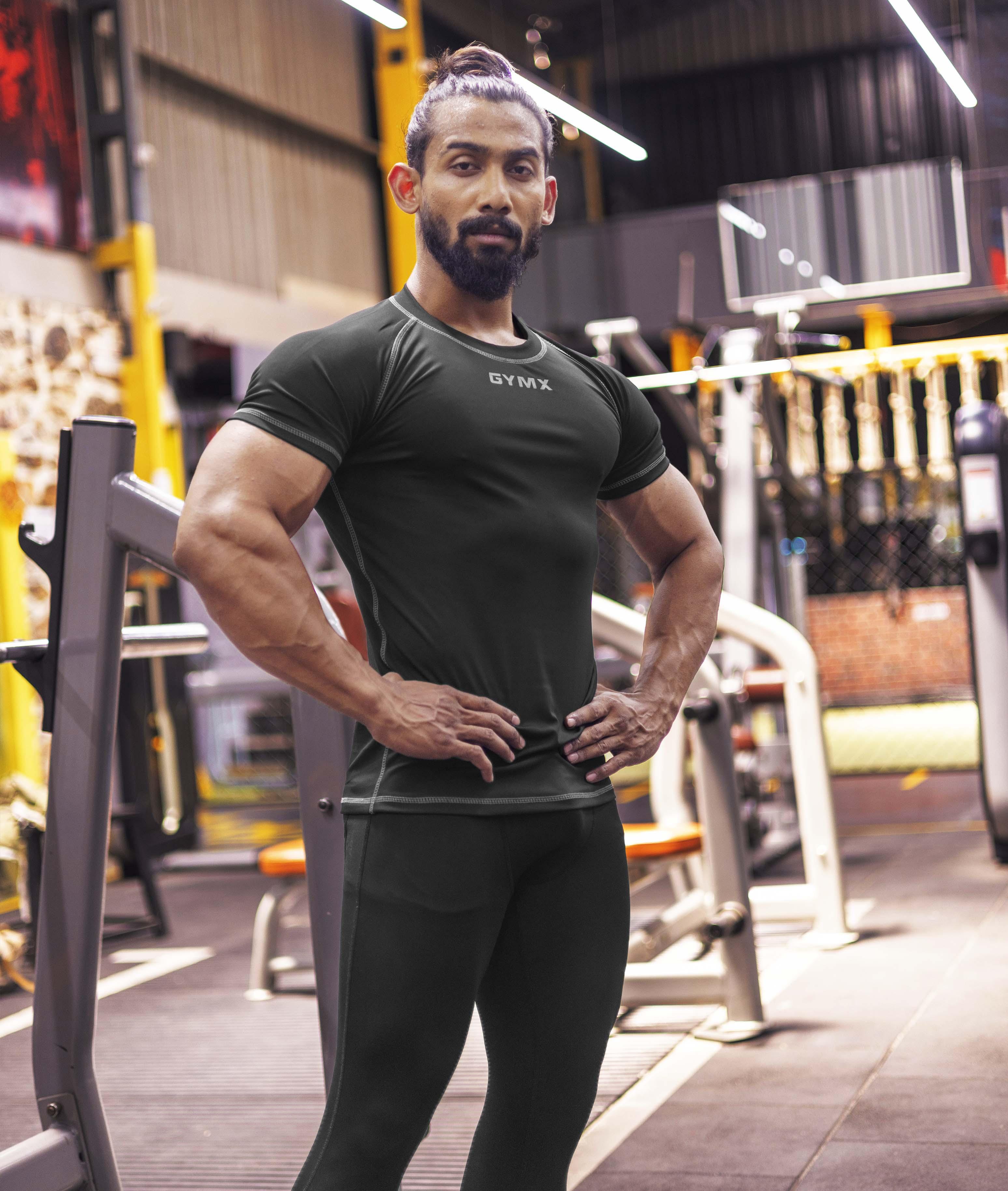 Compression GymX Tee: All Black