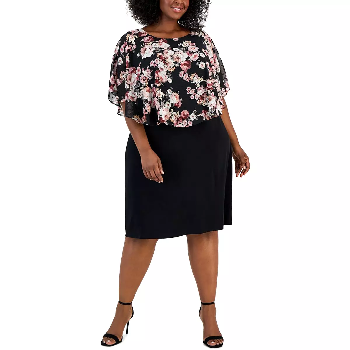 Connected Apparel Plus Size Cocktail Shift Dress