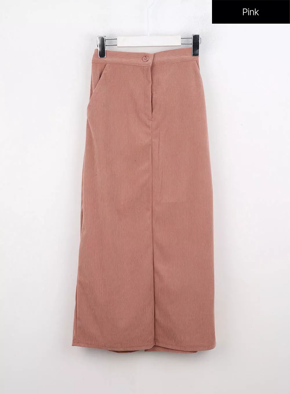 Corduroy Maxi Skirt - Slit Style ON315