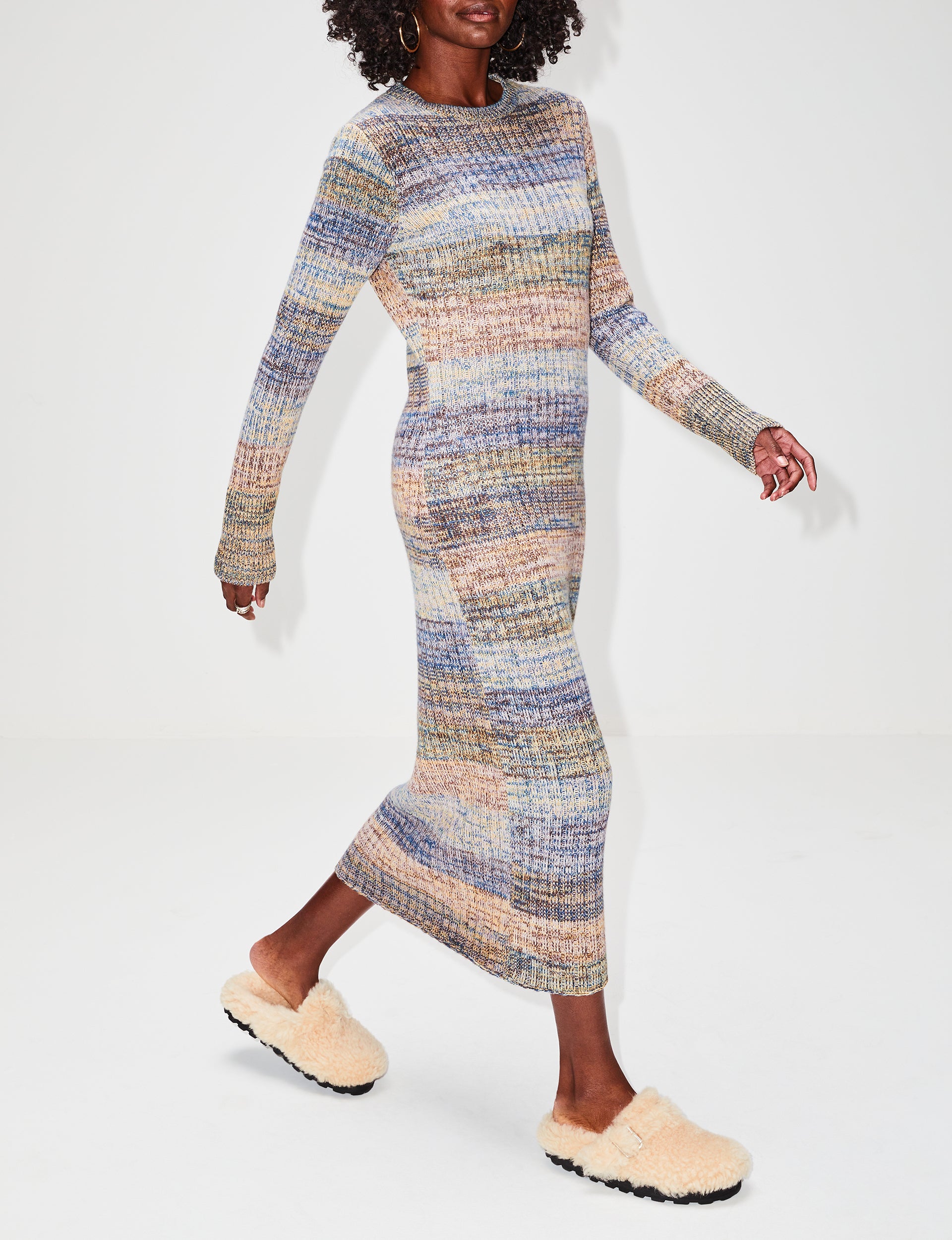 Cosmic Ribbed Knit Dress