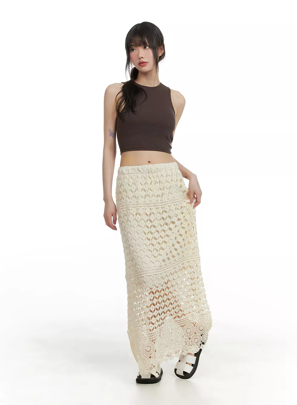 Crochet Long Skirt CA412