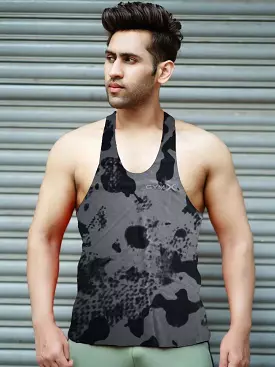 Dark grey pattern Stringer - Discount