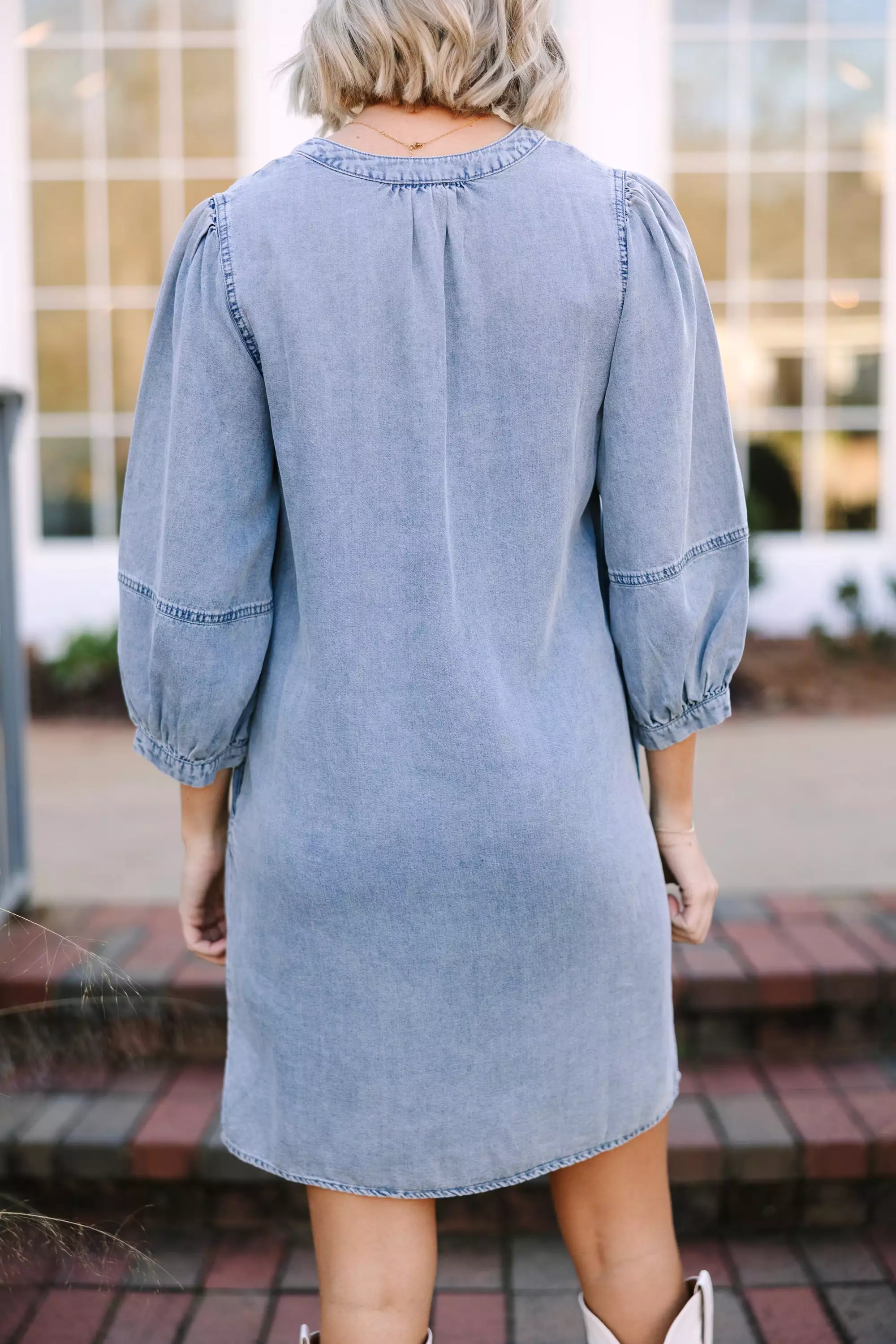 Denim Blue Shift Dress - Stand Out with Your Unique Style