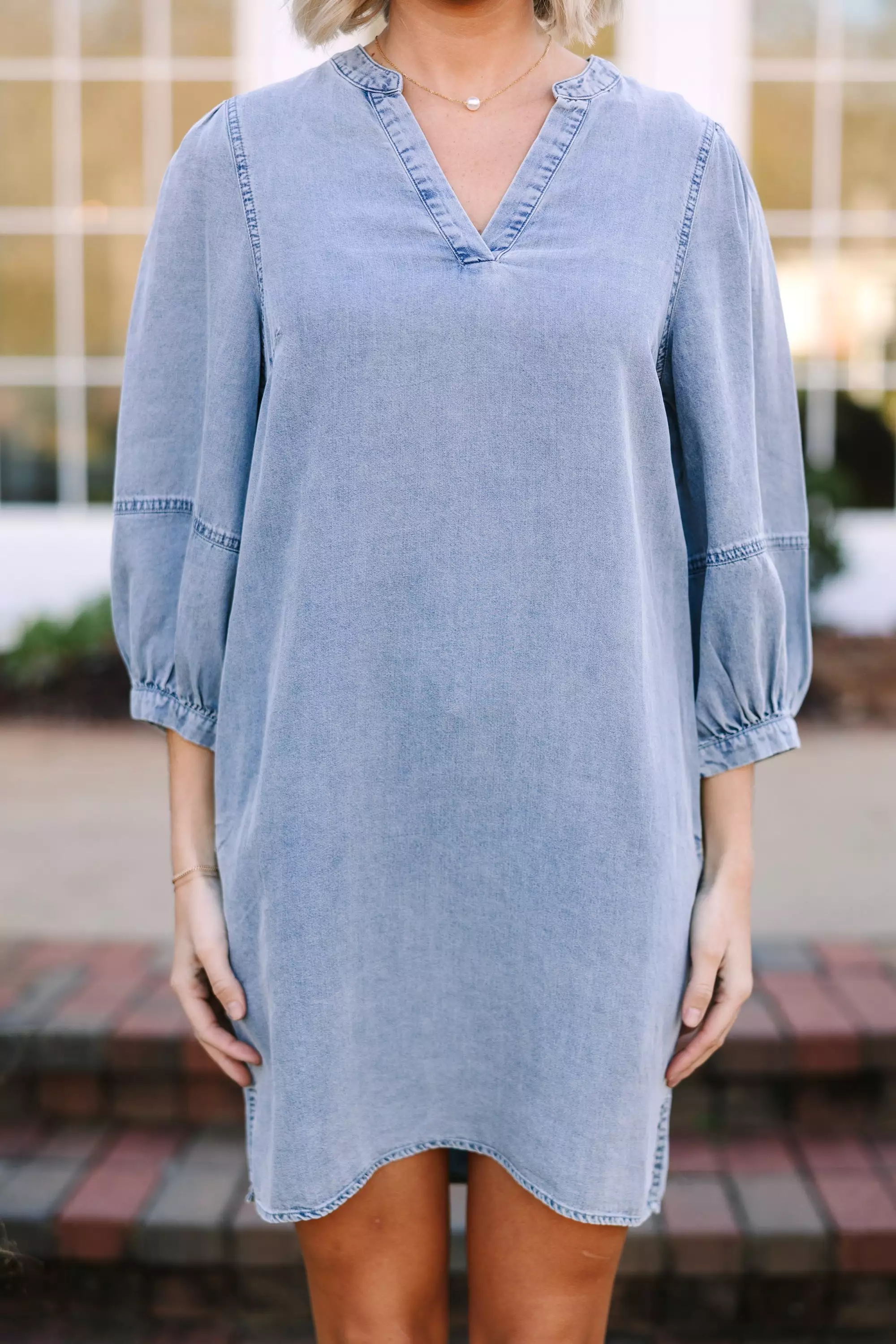 Denim Blue Shift Dress - Stand Out with Your Unique Style