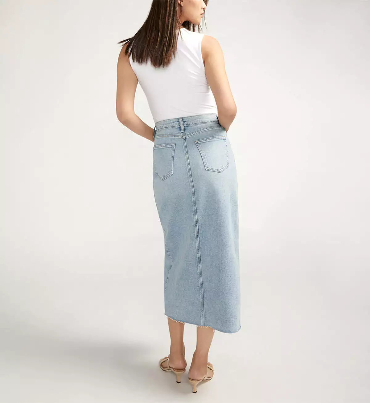 Denim Midi Skirt - Best Keywords: Denim Skirt, Midi Skirt, Denim Midi, Skirt