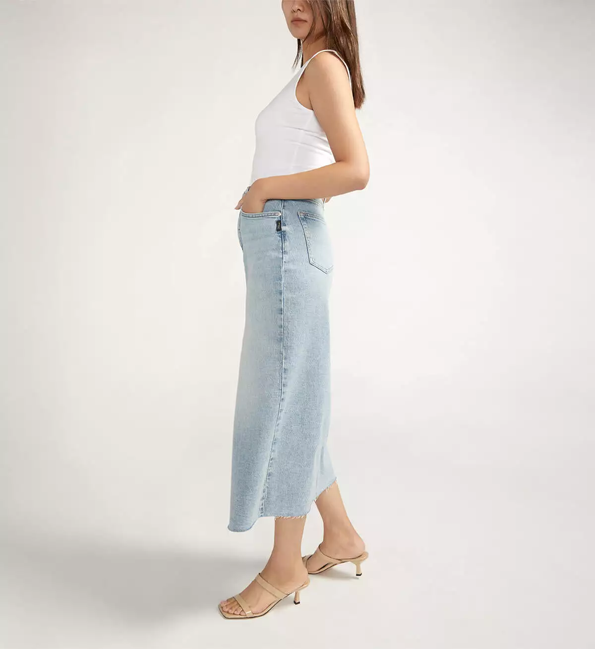 Denim Midi Skirt - Best Keywords: Denim Skirt, Midi Skirt, Denim Midi, Skirt