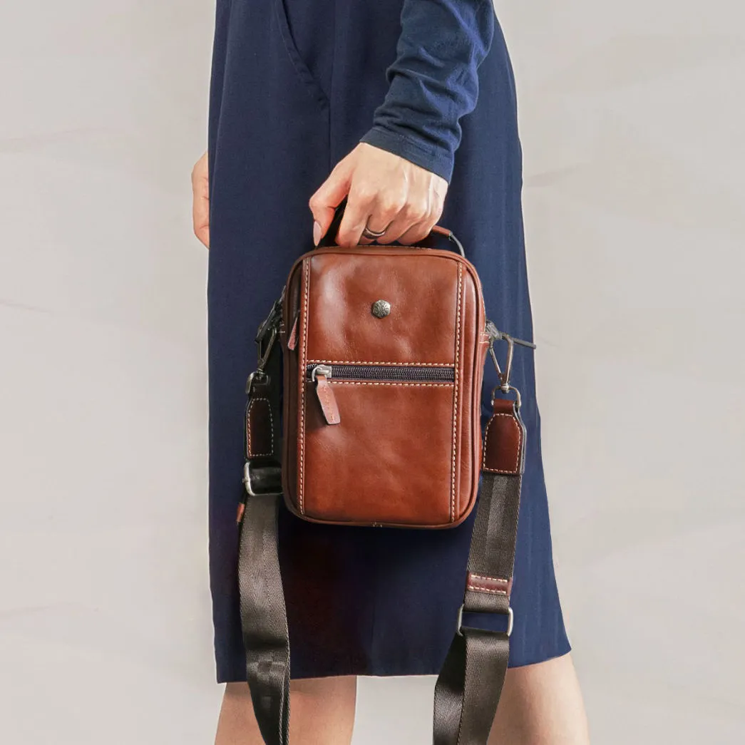 Detailed Crossbody Bag, Tobacco