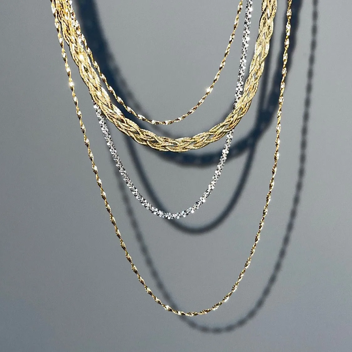 Diamond Braid Chain Necklace