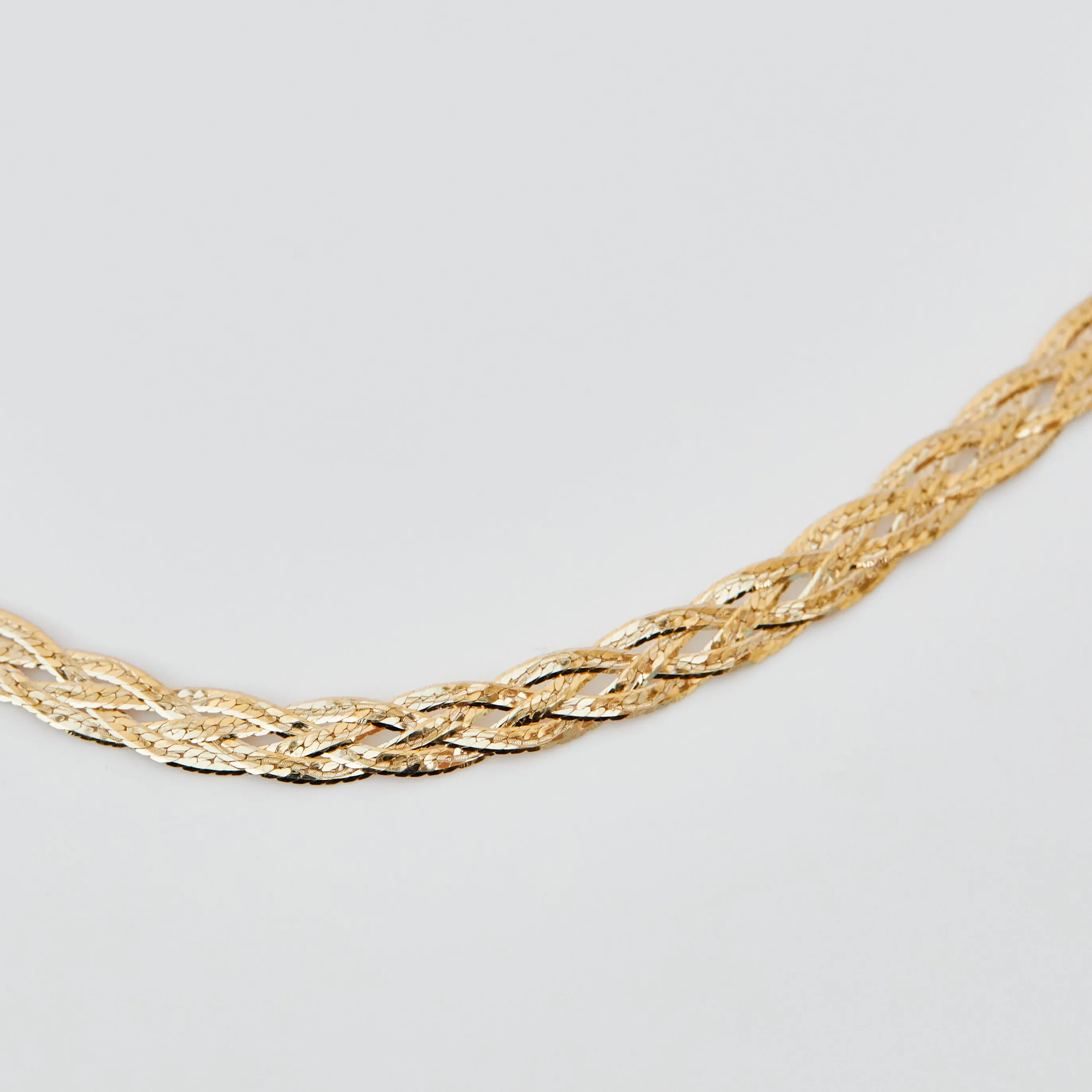 Diamond Braid Chain Necklace