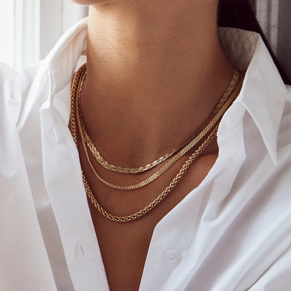 Diamond Braid Chain Necklace