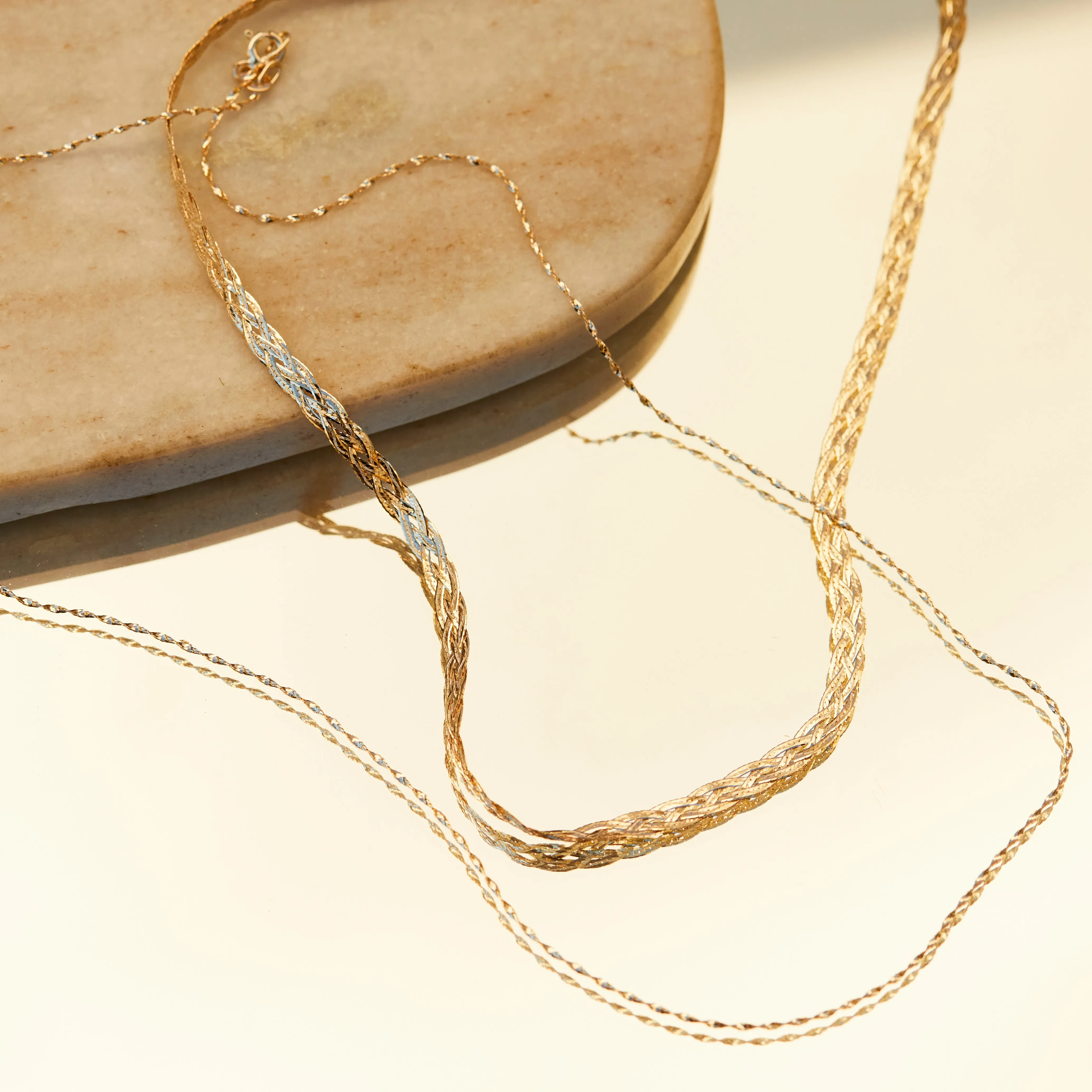 Diamond Braid Chain Necklace