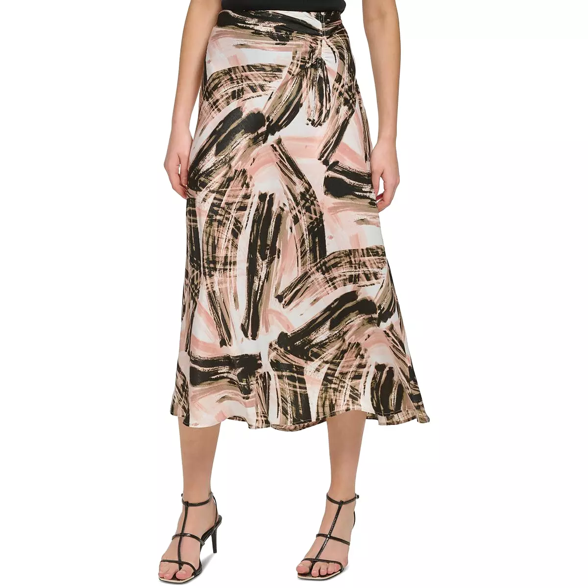 DKNY Women's Ruched Midi Skirt