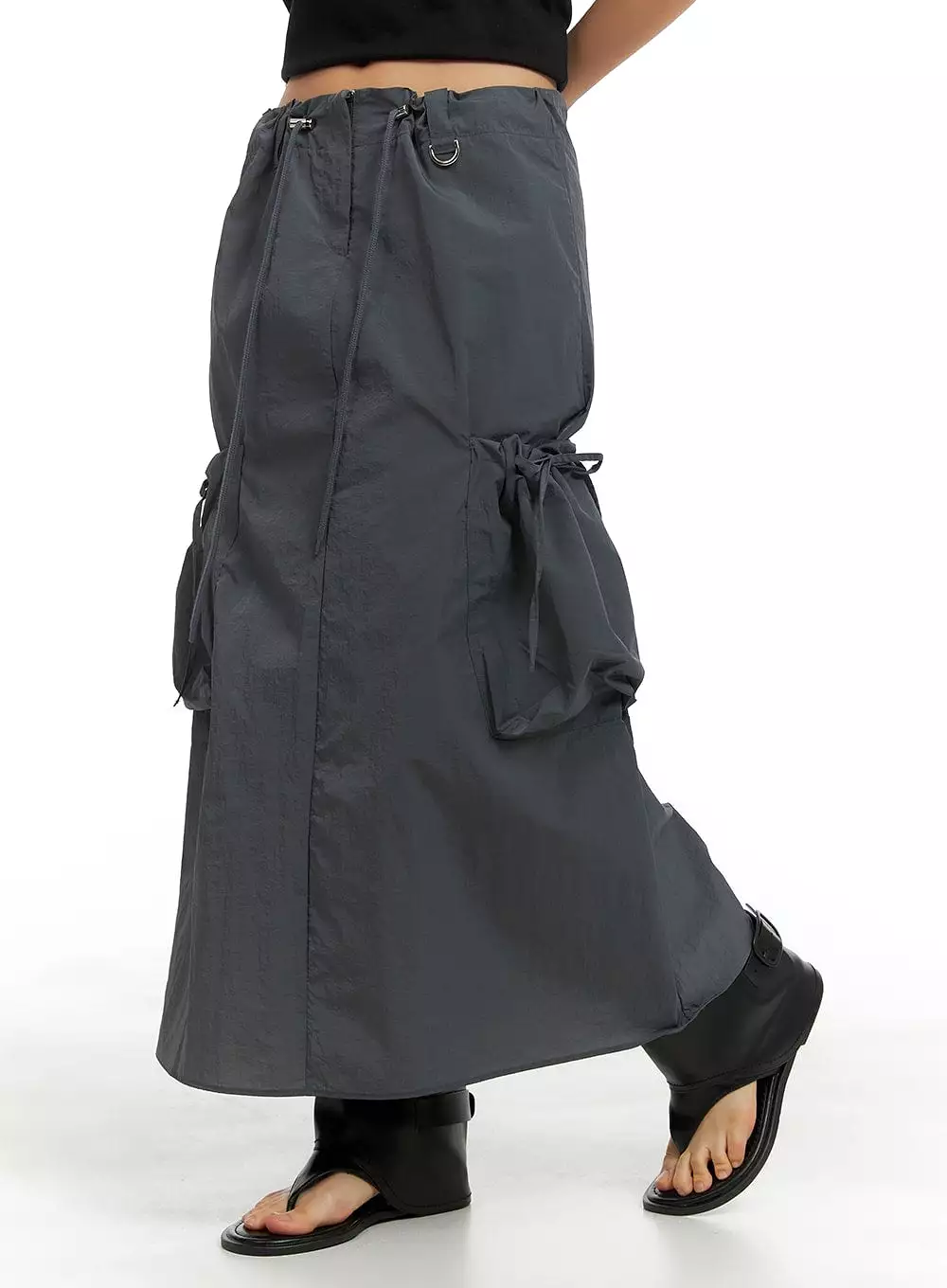 Drawstring Cargo Skirt