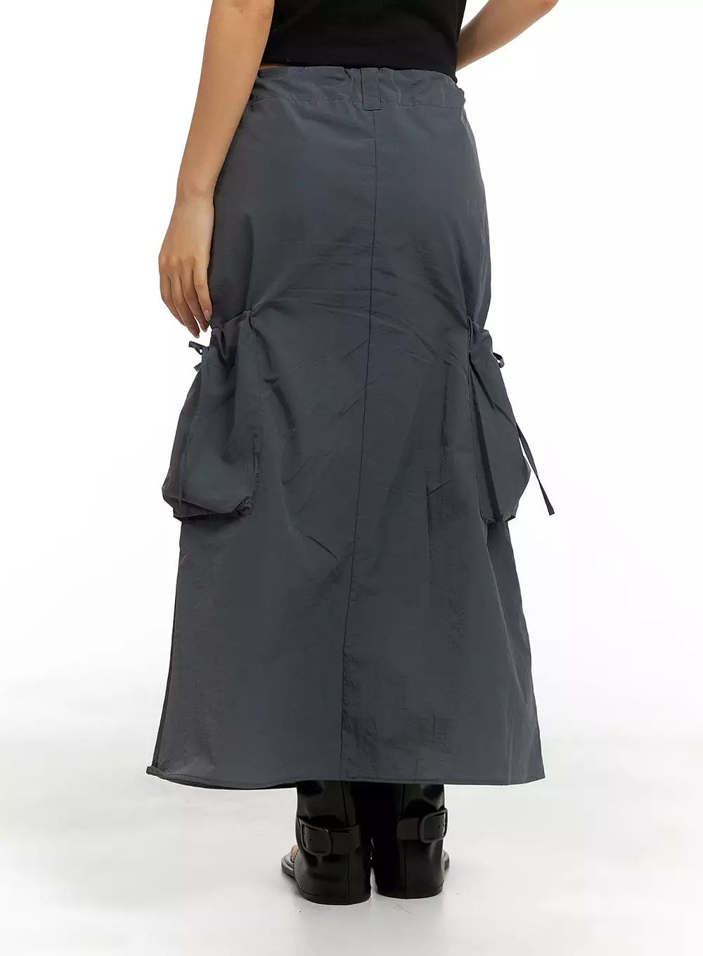 Drawstring Cargo Skirt