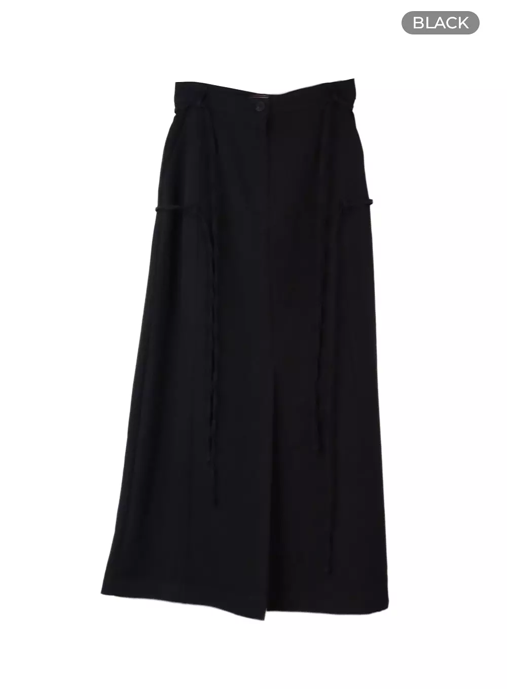 Drawstring Maxi Skirt with Front Split - CF420