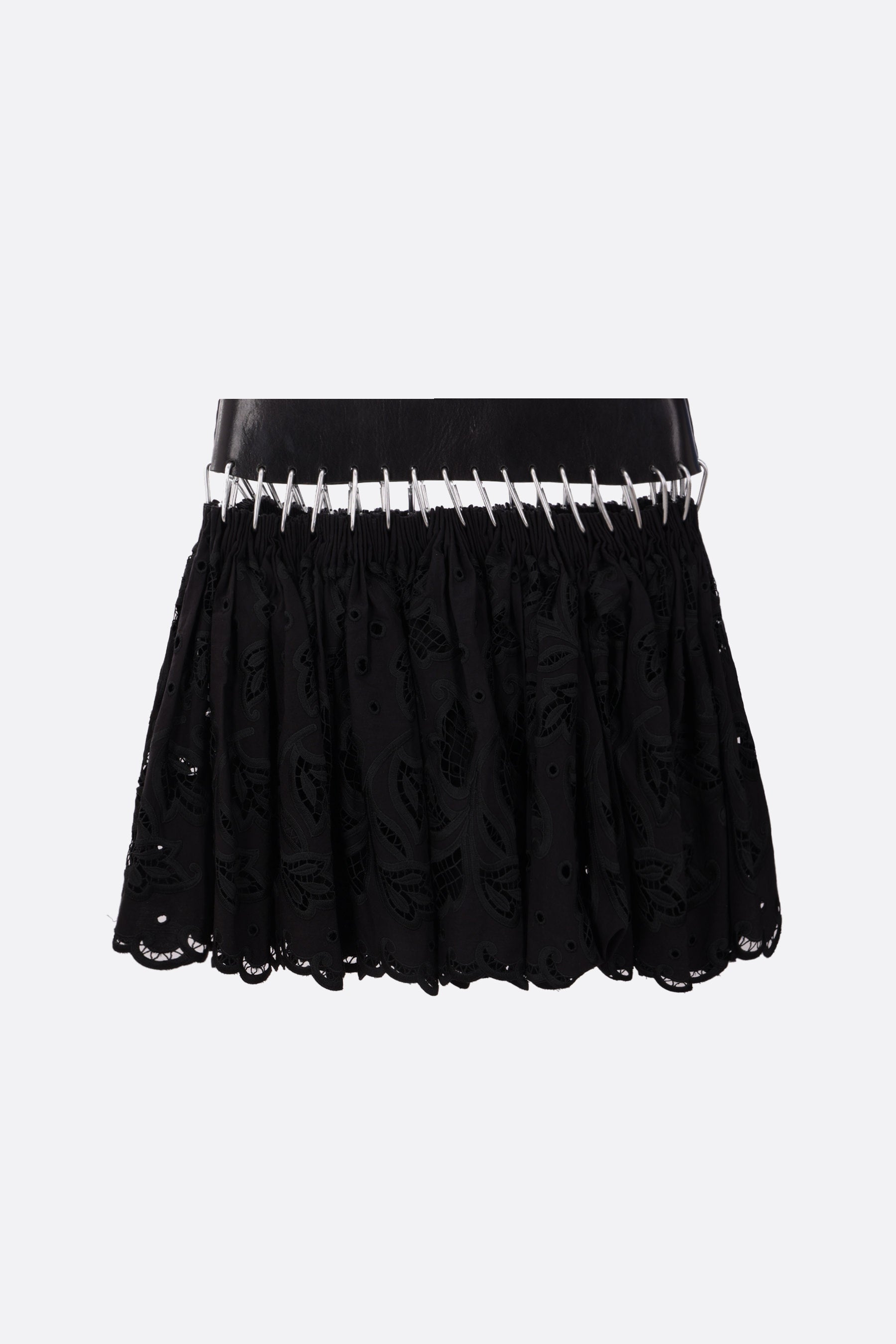 Drew belted lace miniskirt