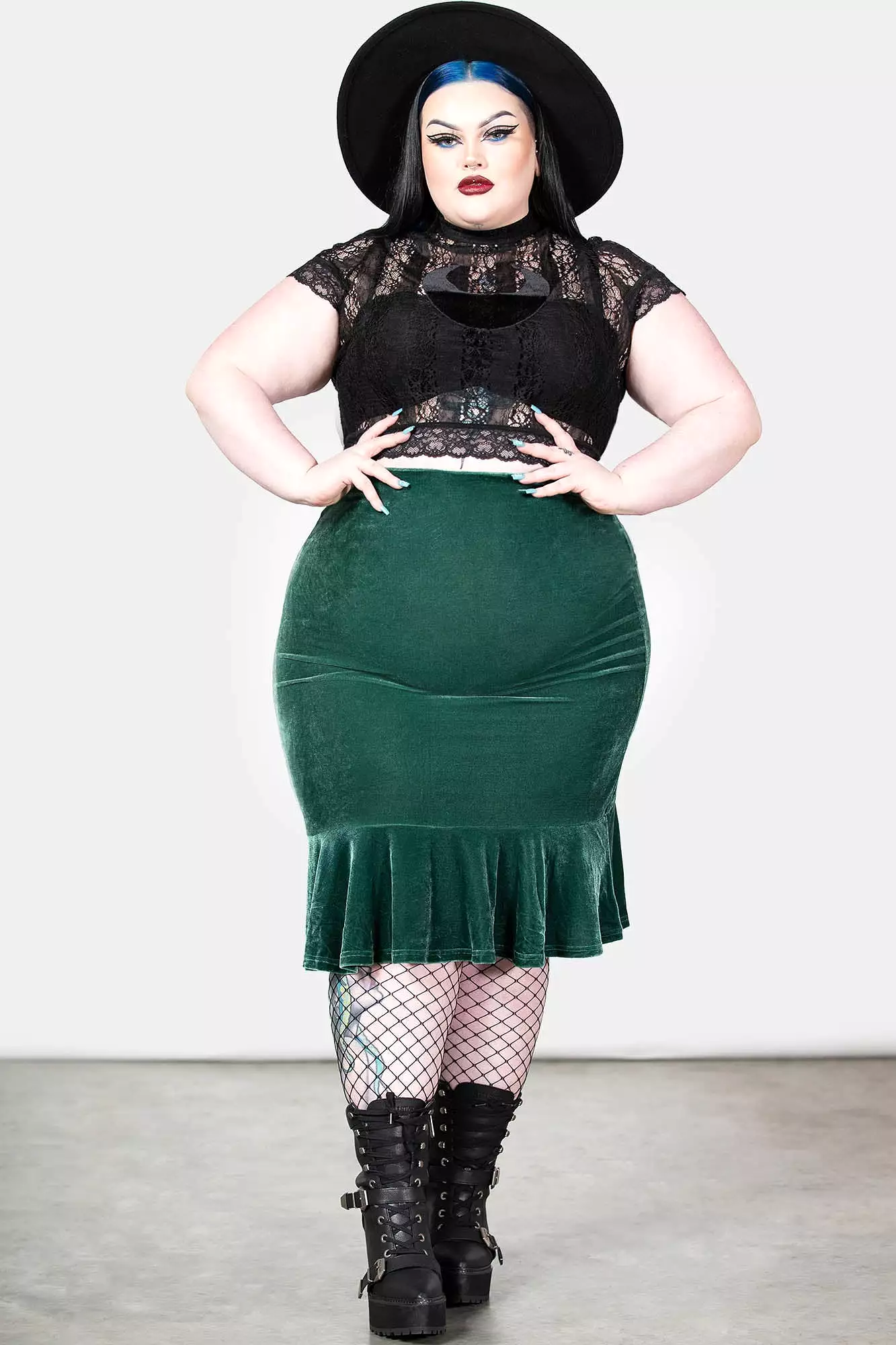 Drusilla Midi Skirt - Green Plus Size Resurrect - Google SEO Result