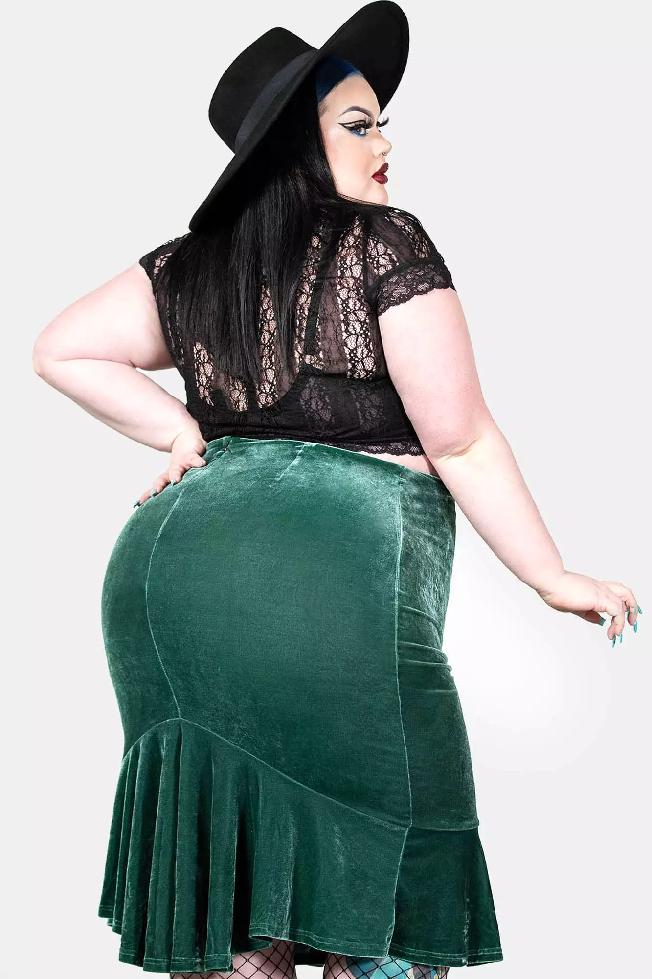 Drusilla Midi Skirt - Green Plus Size Resurrect - Google SEO Result