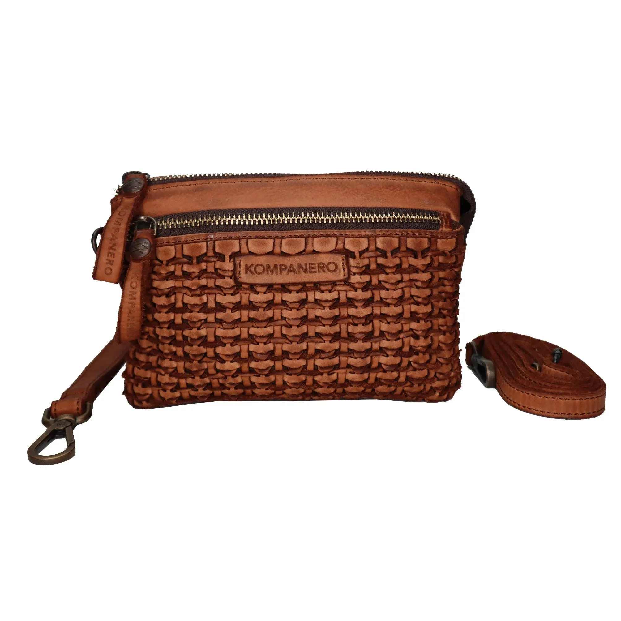 Dune Crossbody Genuine Leather Bag - Cognac