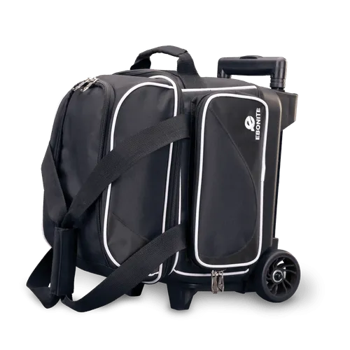 Ebonite Single Roller Bowling Bag - Black Transportation