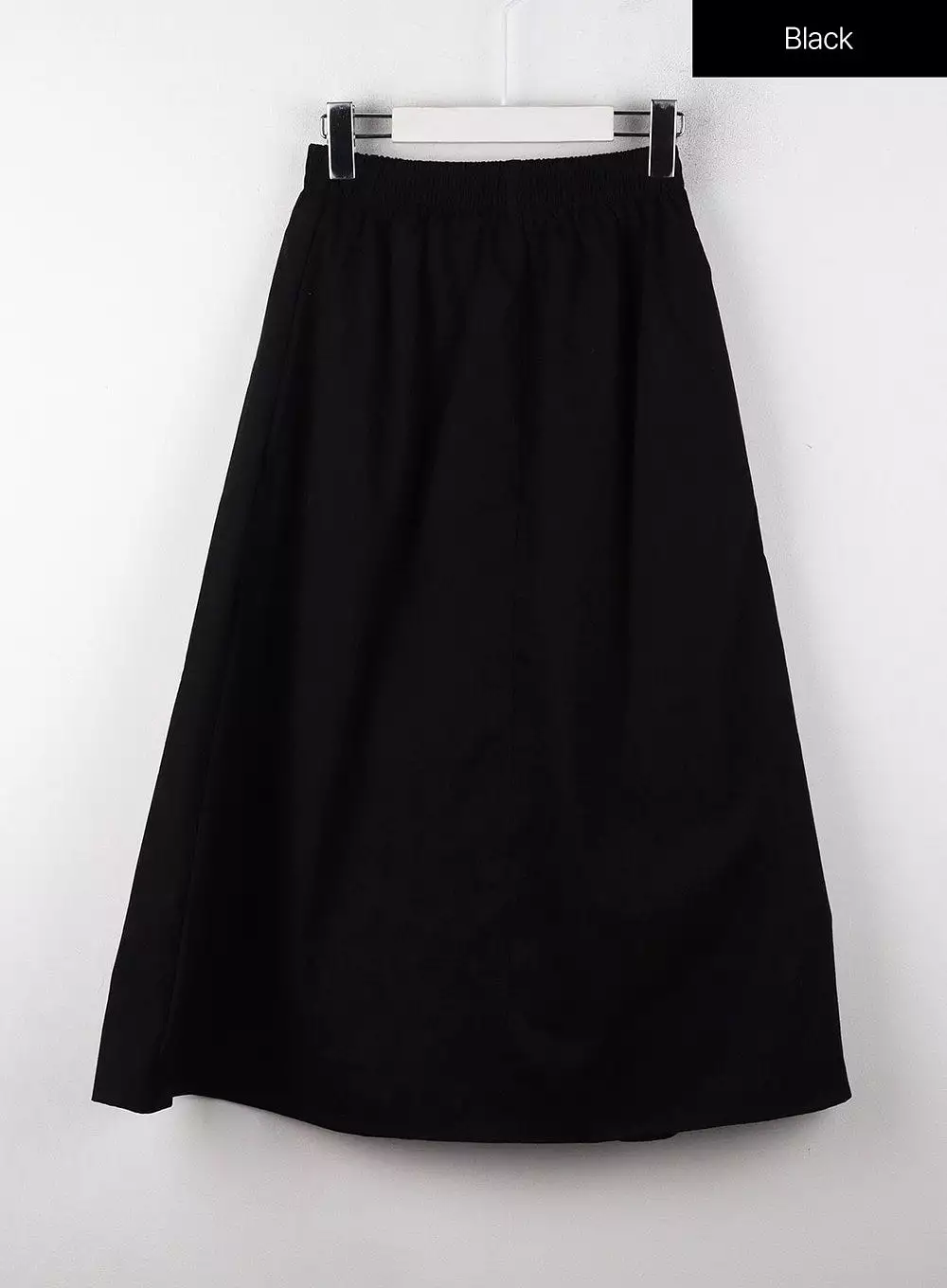 Elastic Waist Maxi Skirt